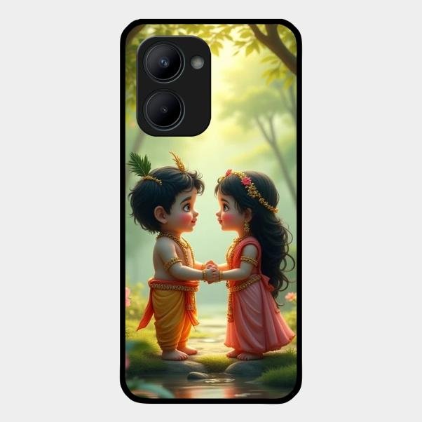 heavenly bond glossy metal case cover for Realme C33 2023