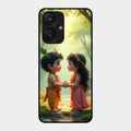 heavenly bond glossy metal case cover for Redmi 13C 5G