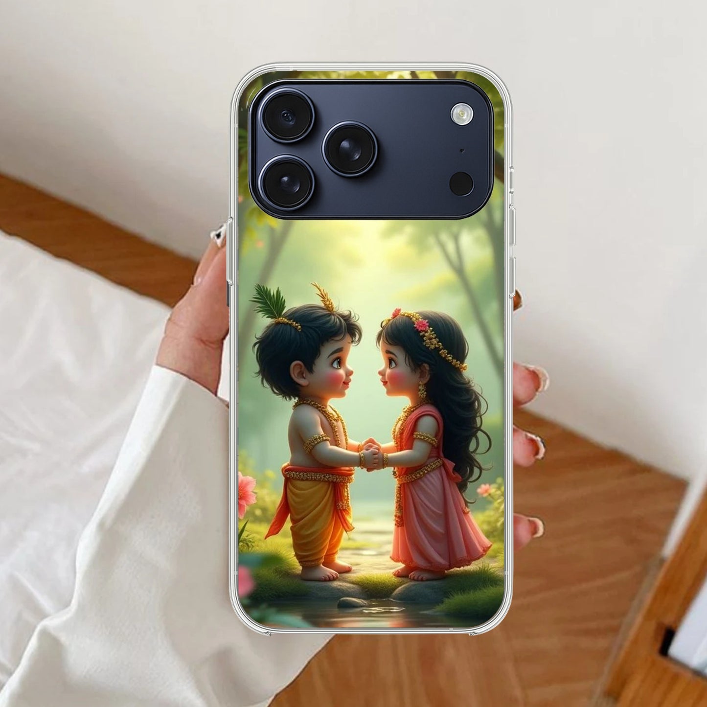 Heavenly Bond Transparent Silicon Case For iPhone