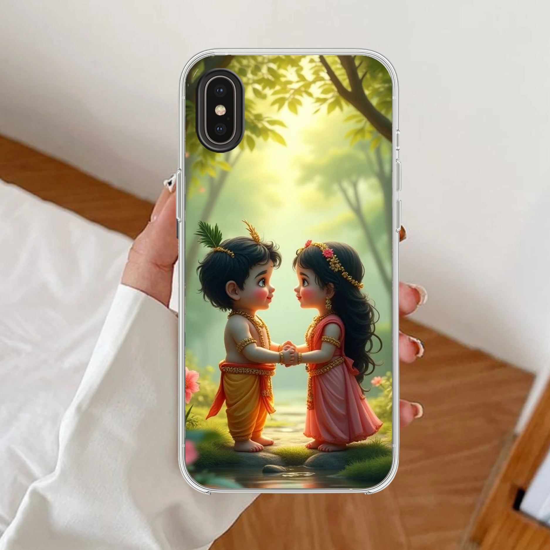 Heavenly Bond Anti Yellow Clear Case For iPhone XR