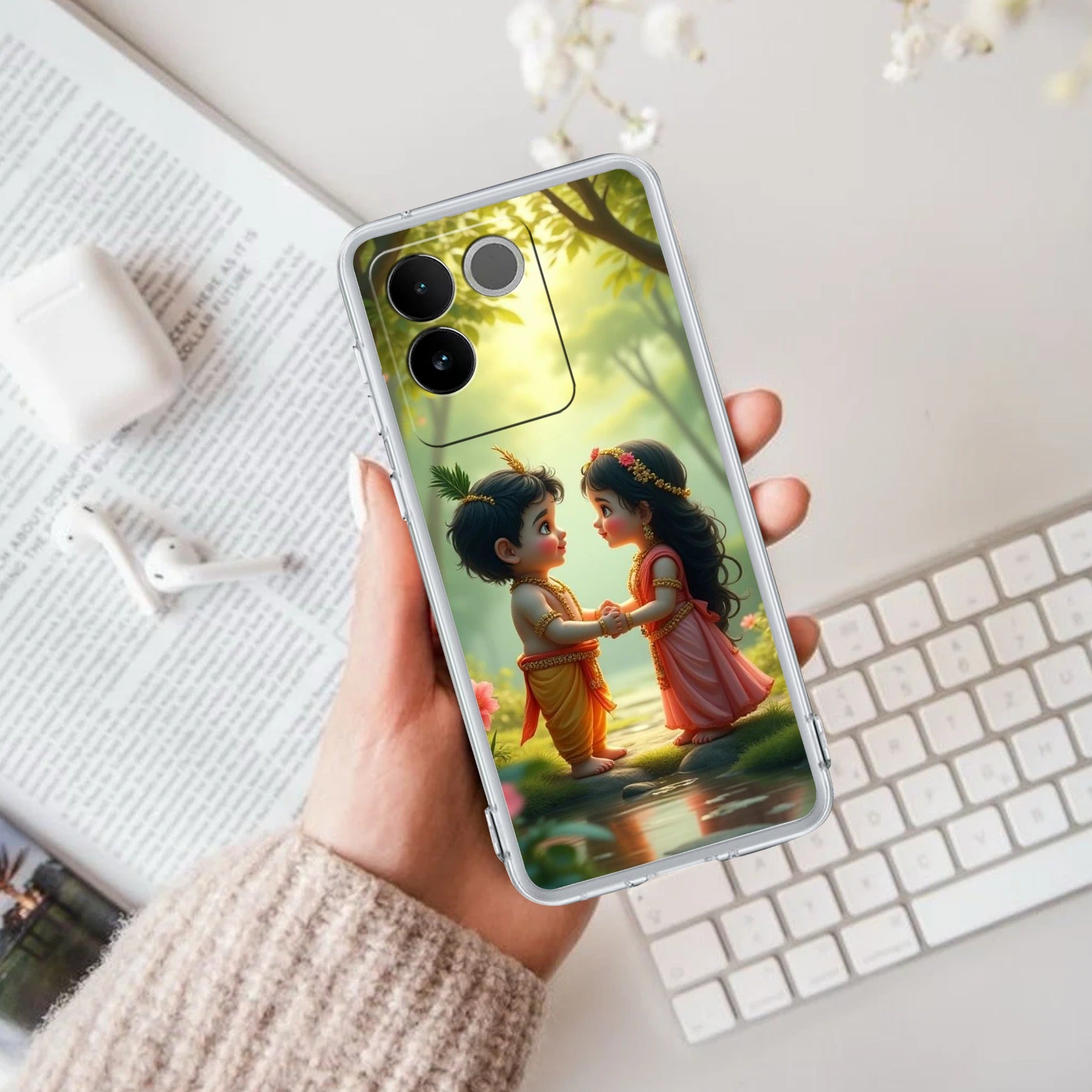 Heavenly Bond Transparent Silicon Case For iQOO Z7 Pro 5G
