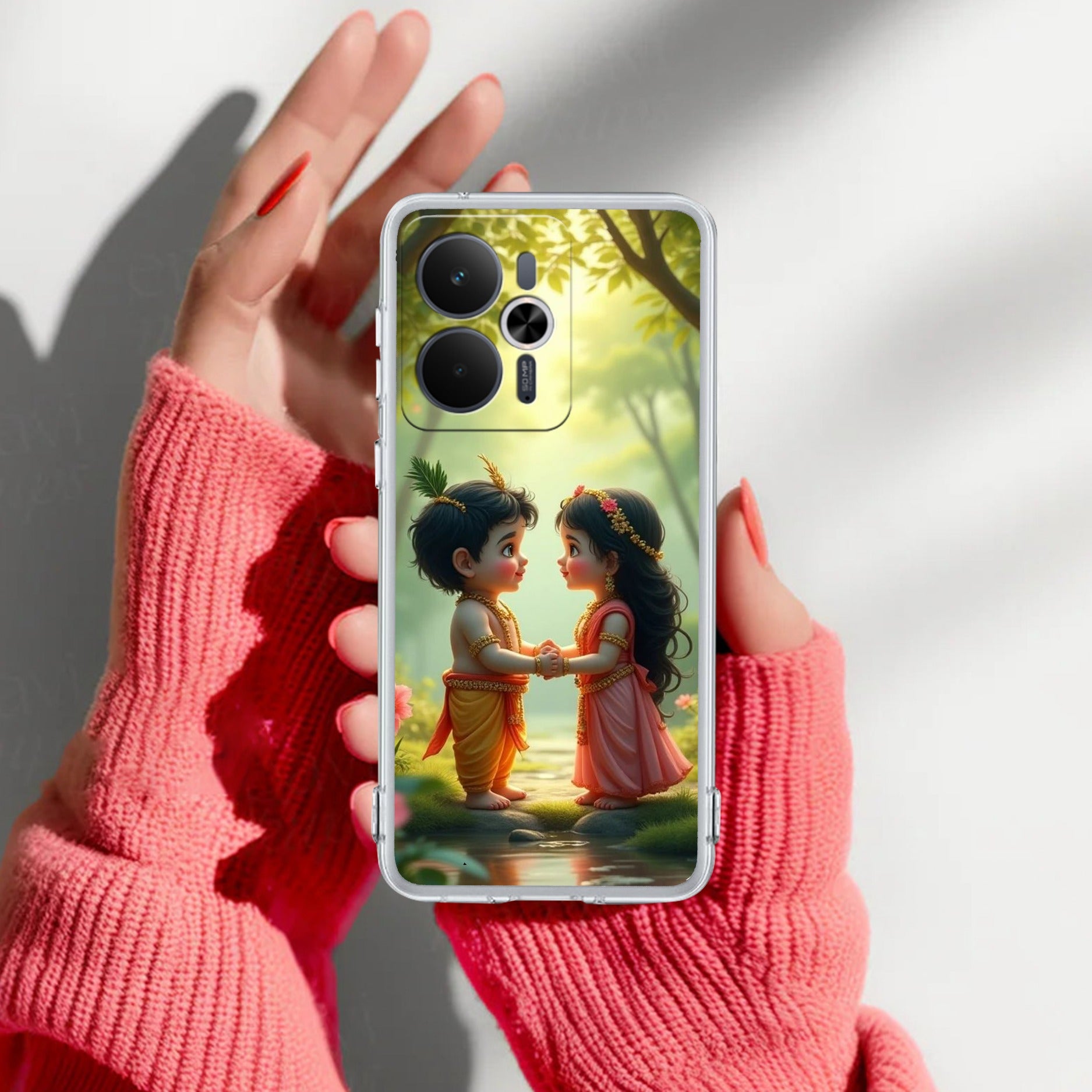 Heavenly Bond Transparent Silicon Case For Realme 14T 5G