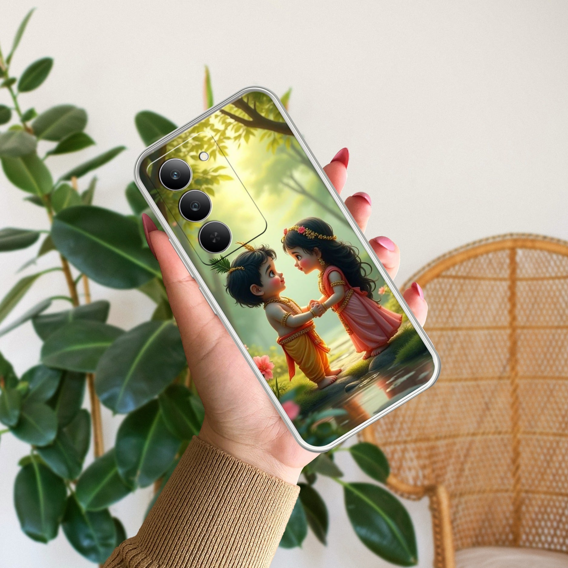 Heavenly Bond Transparent Silicon Case For Realme 14x 5G