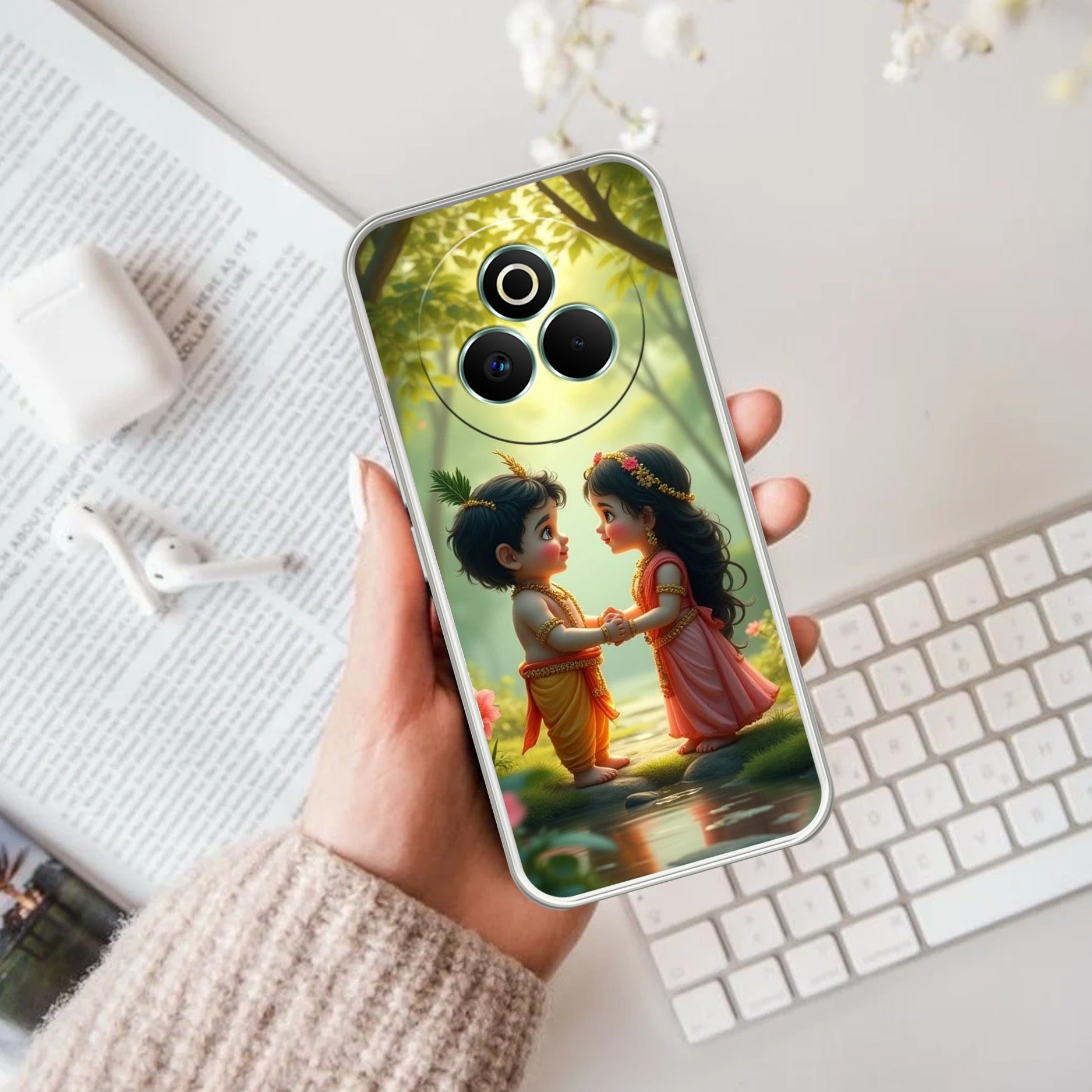 Heavenly Bond Transparent Silicon Case For Realme P3 Pro 5G
