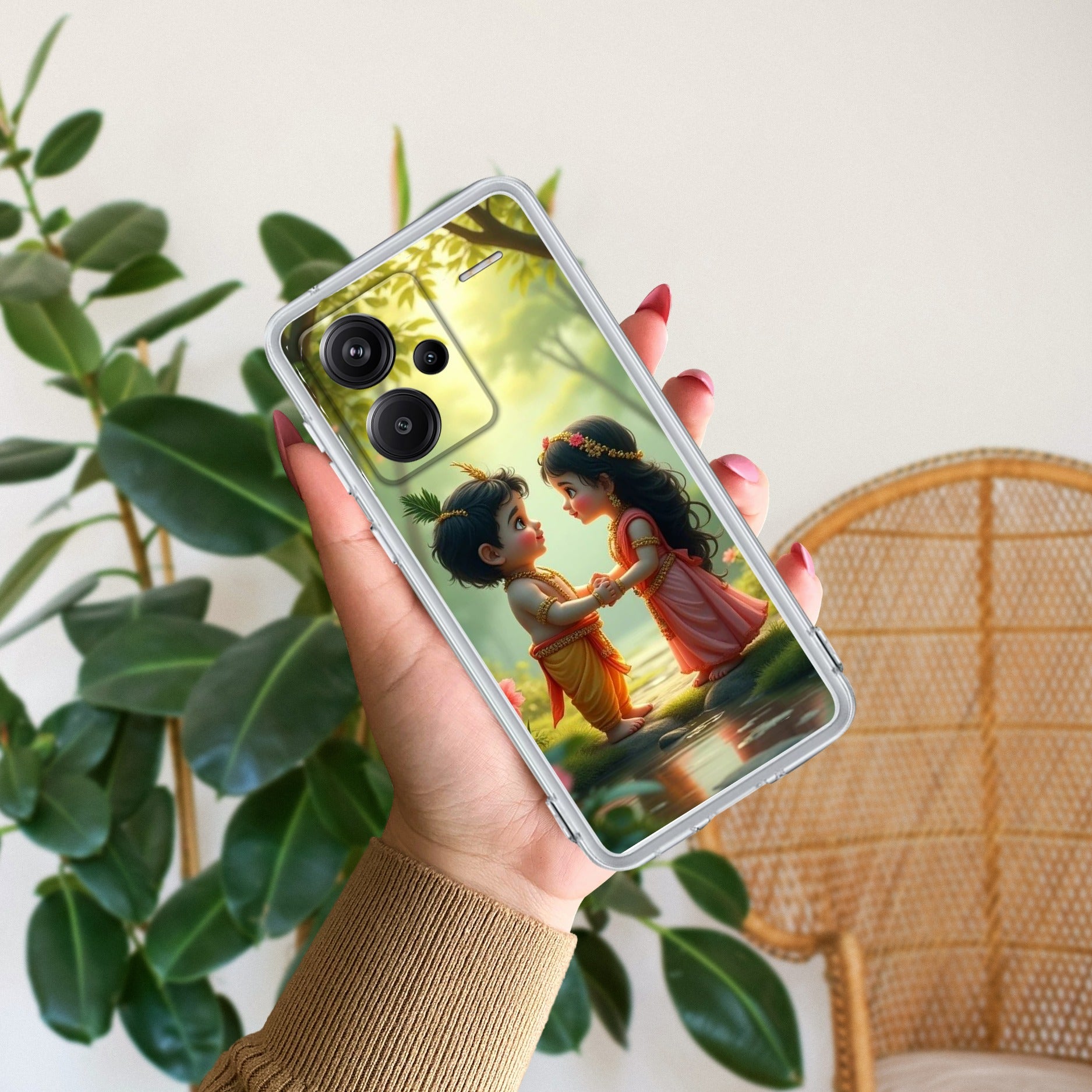 Heavenly Bond  Transparent Silicon Case For Redmi Note 13 Pro Plus 5G
