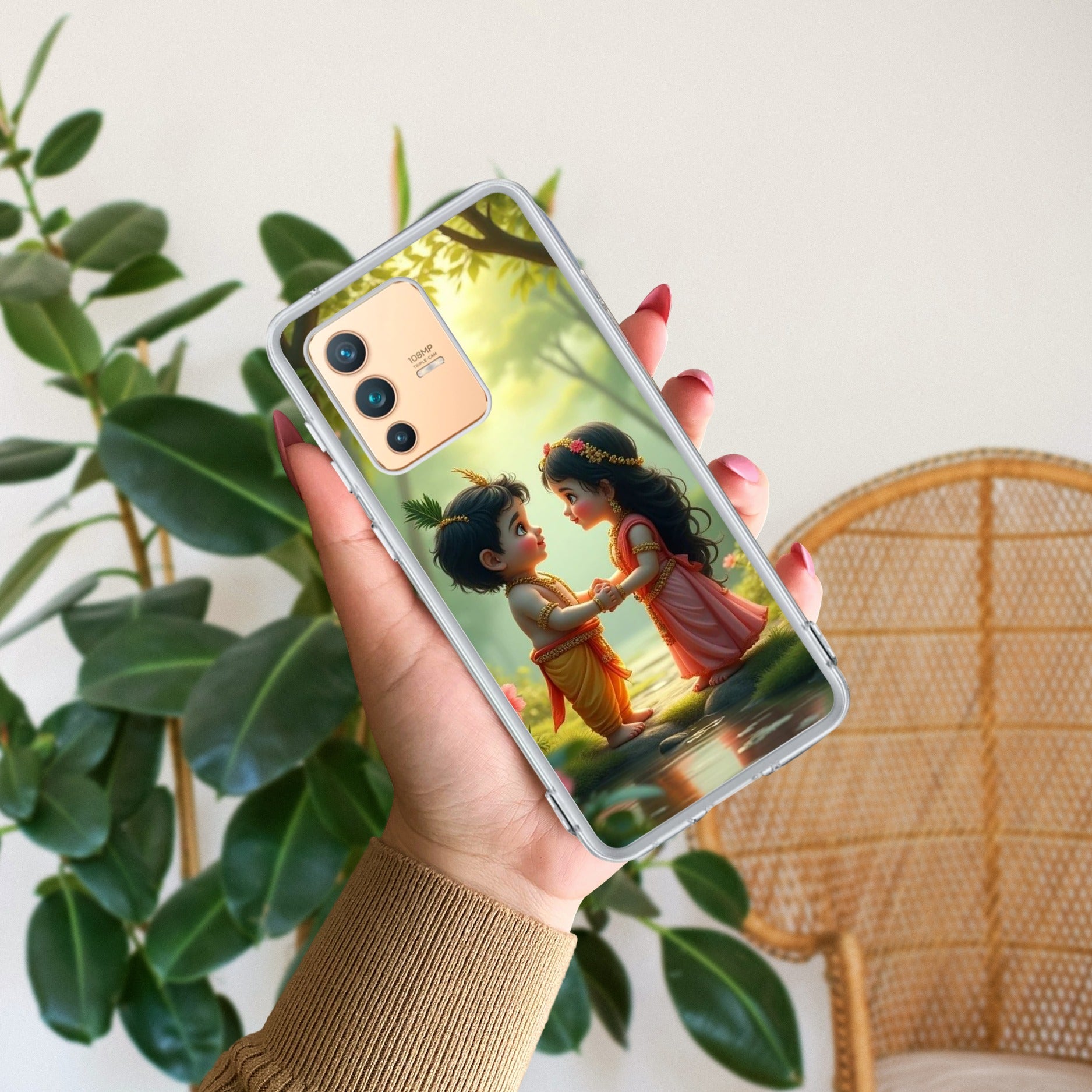 Heavenly Bond Transparent Silicon Case For Vivo V29E 5G