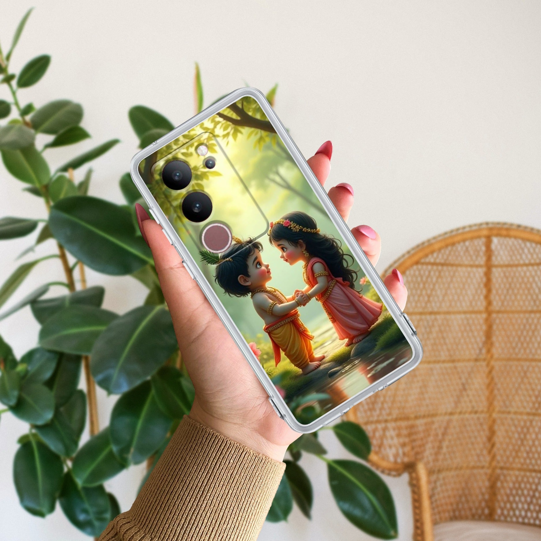 Heavenly Bond Transparent Silicon Case For Vivo V29 5G
