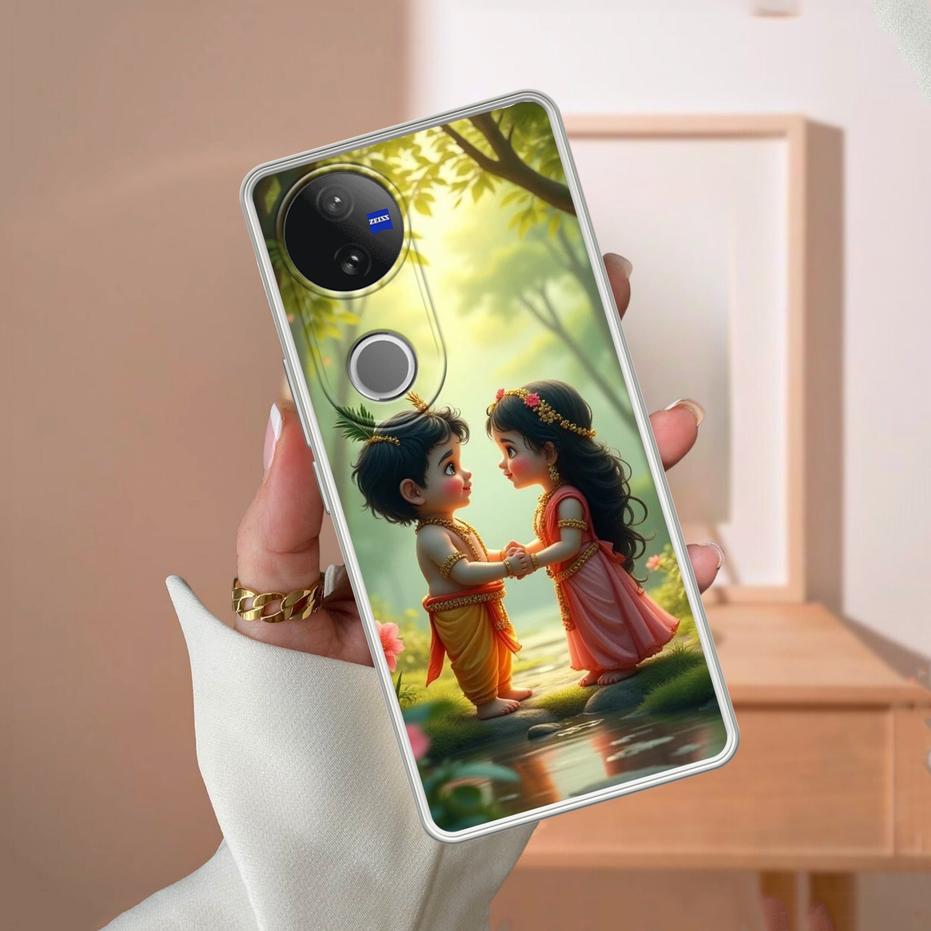 Heavenly Bond Transparent Silicon Case For Vivo V50 5G