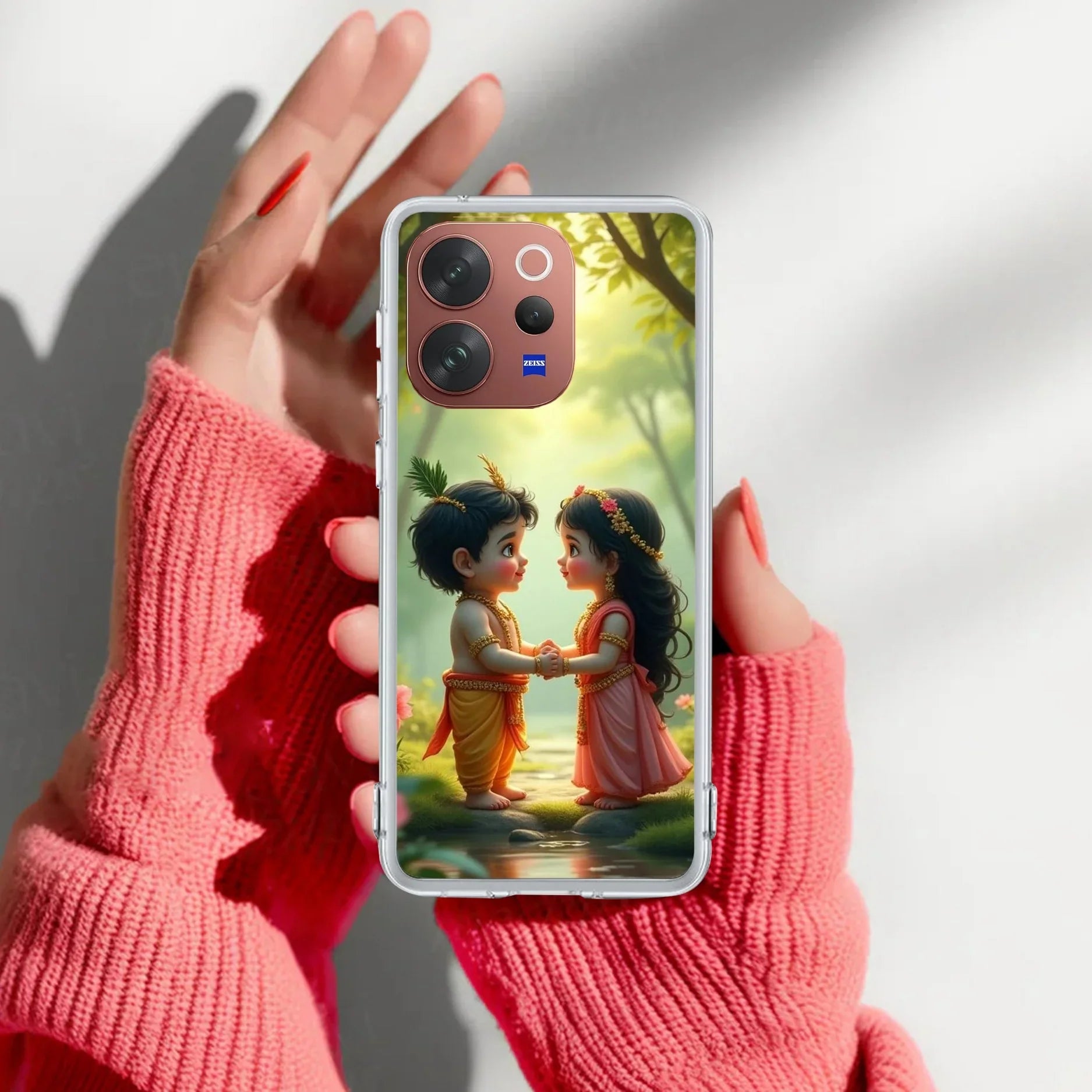 Heavenly Bond Transparent Silicon Case For Vivo V23 5G