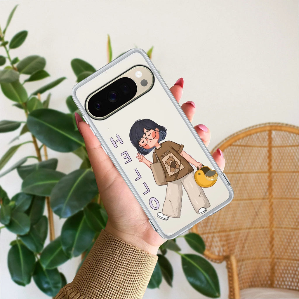 Hello Honey Transparent Silicon Case For Google