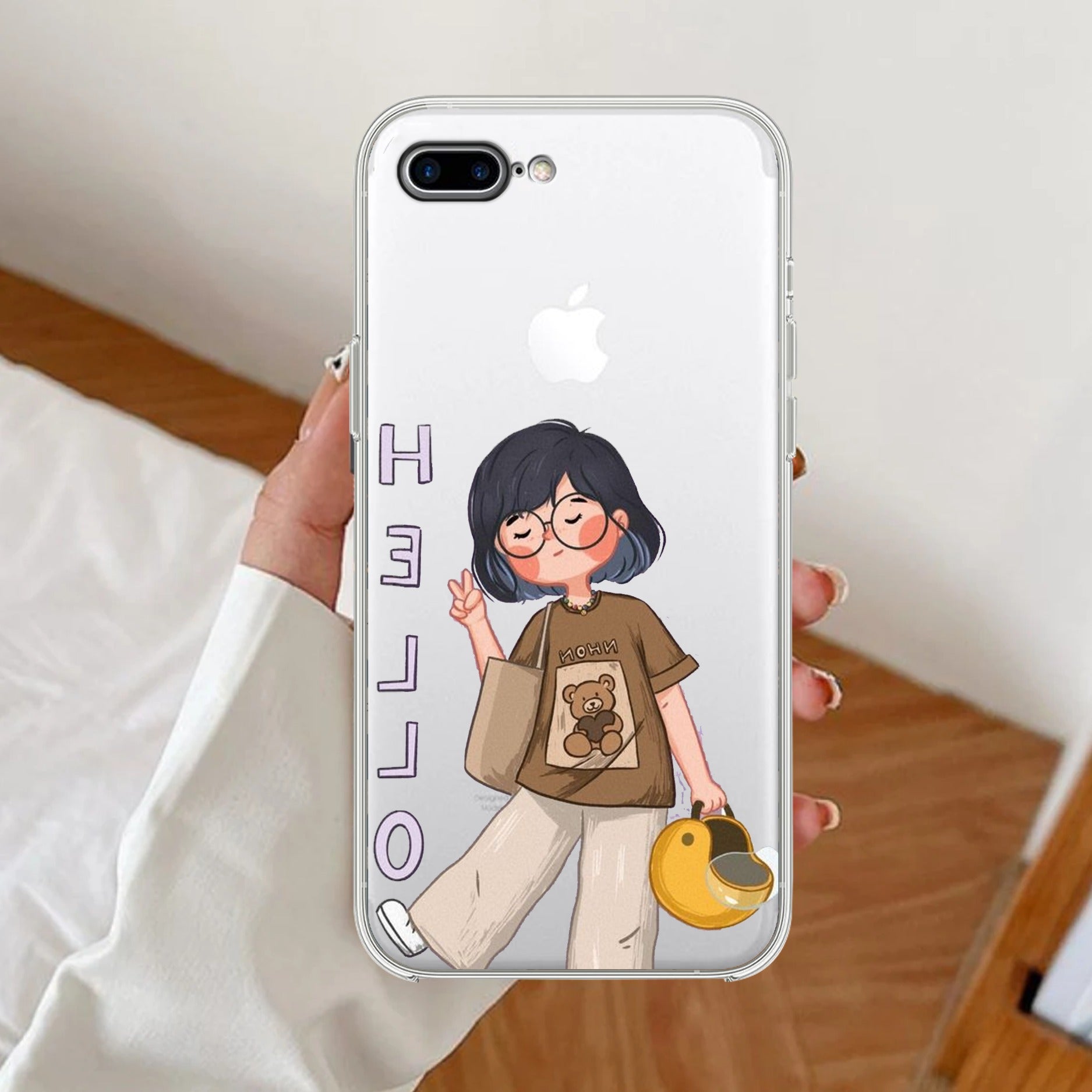 Hello Honey Transparent Silicon Case For iPhone 7 Plus / iPhone 8 Plus