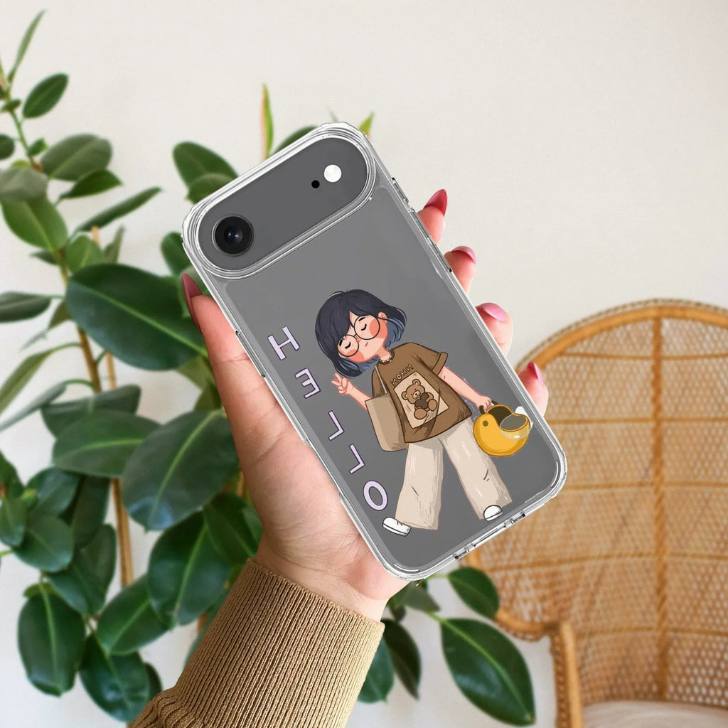 Hello Honey Transparent Silicon Case For iPhone 13 Mini