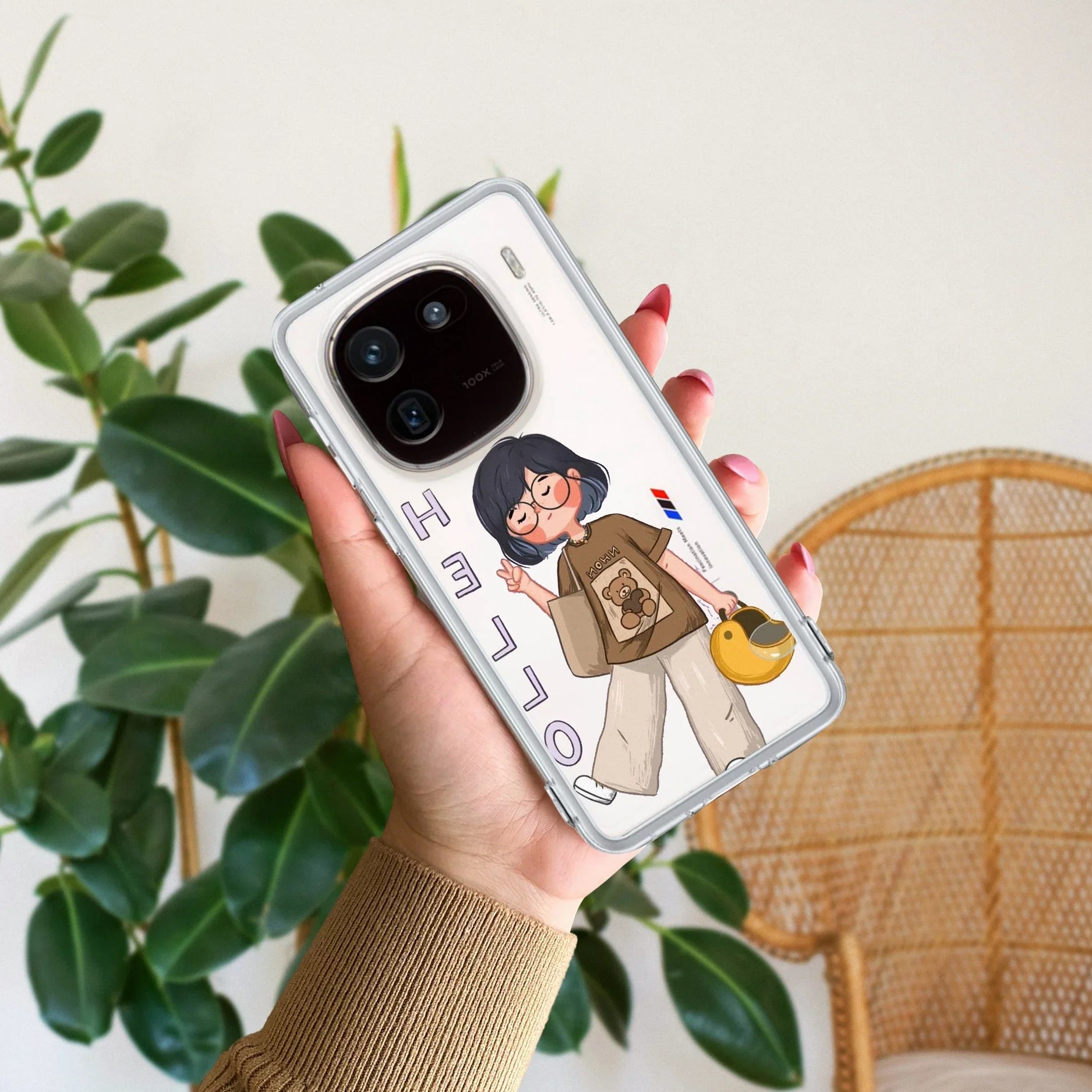 Hello Honey Transparent Silicon Case For iQOO 12 5G