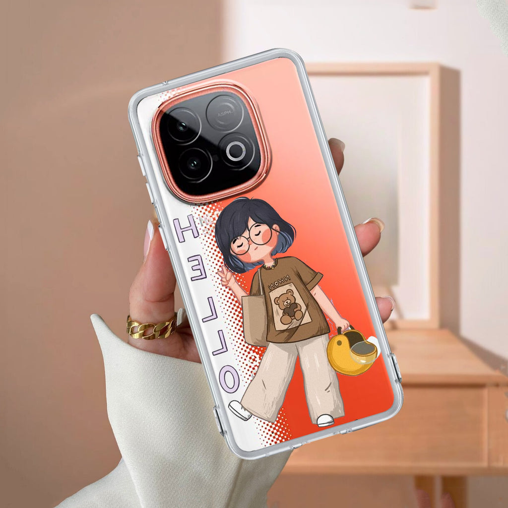 Hello Honey Transparent Silicon Case For iQOO Neo 10 5G