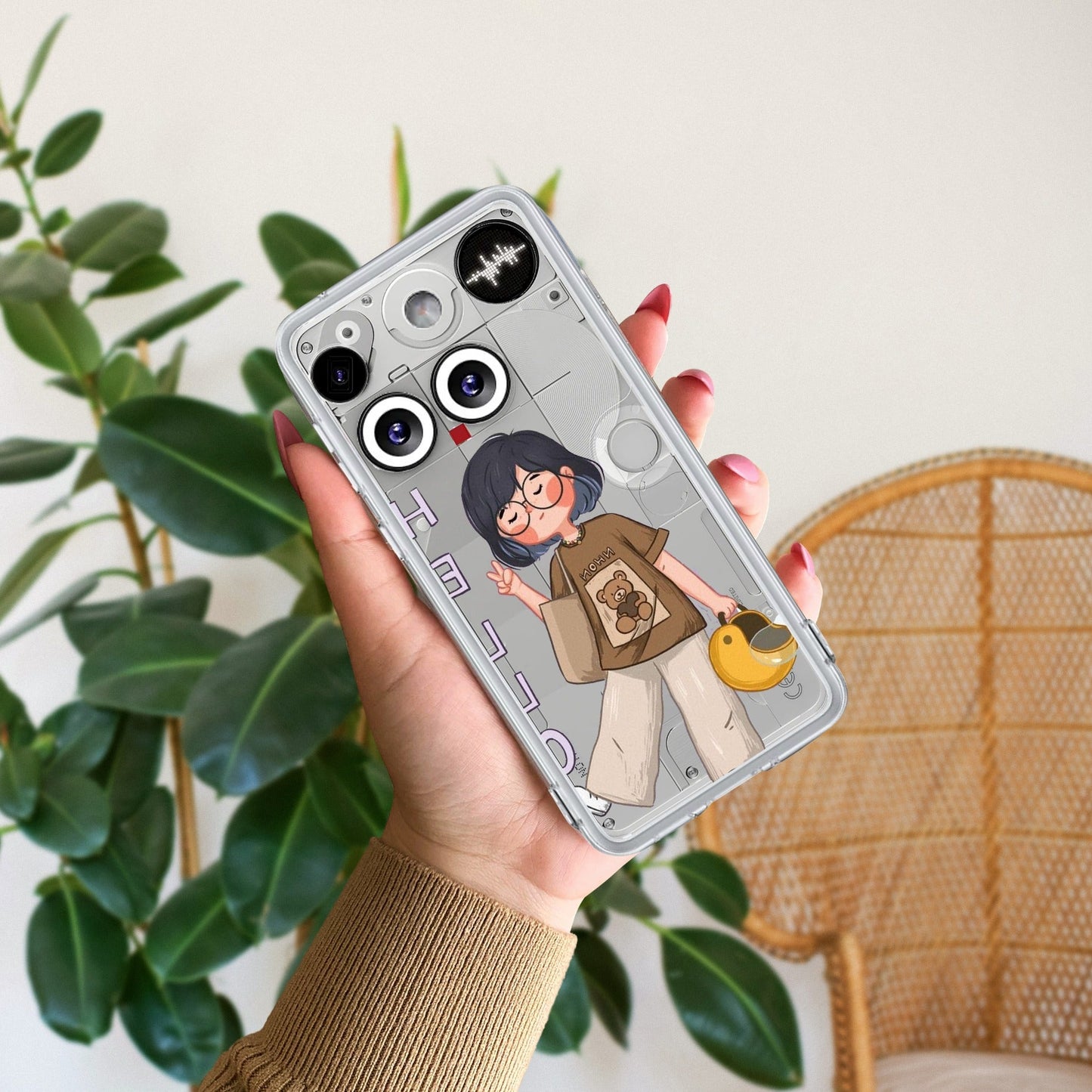 Hello Honey Transparent Silicon Case For Nothing