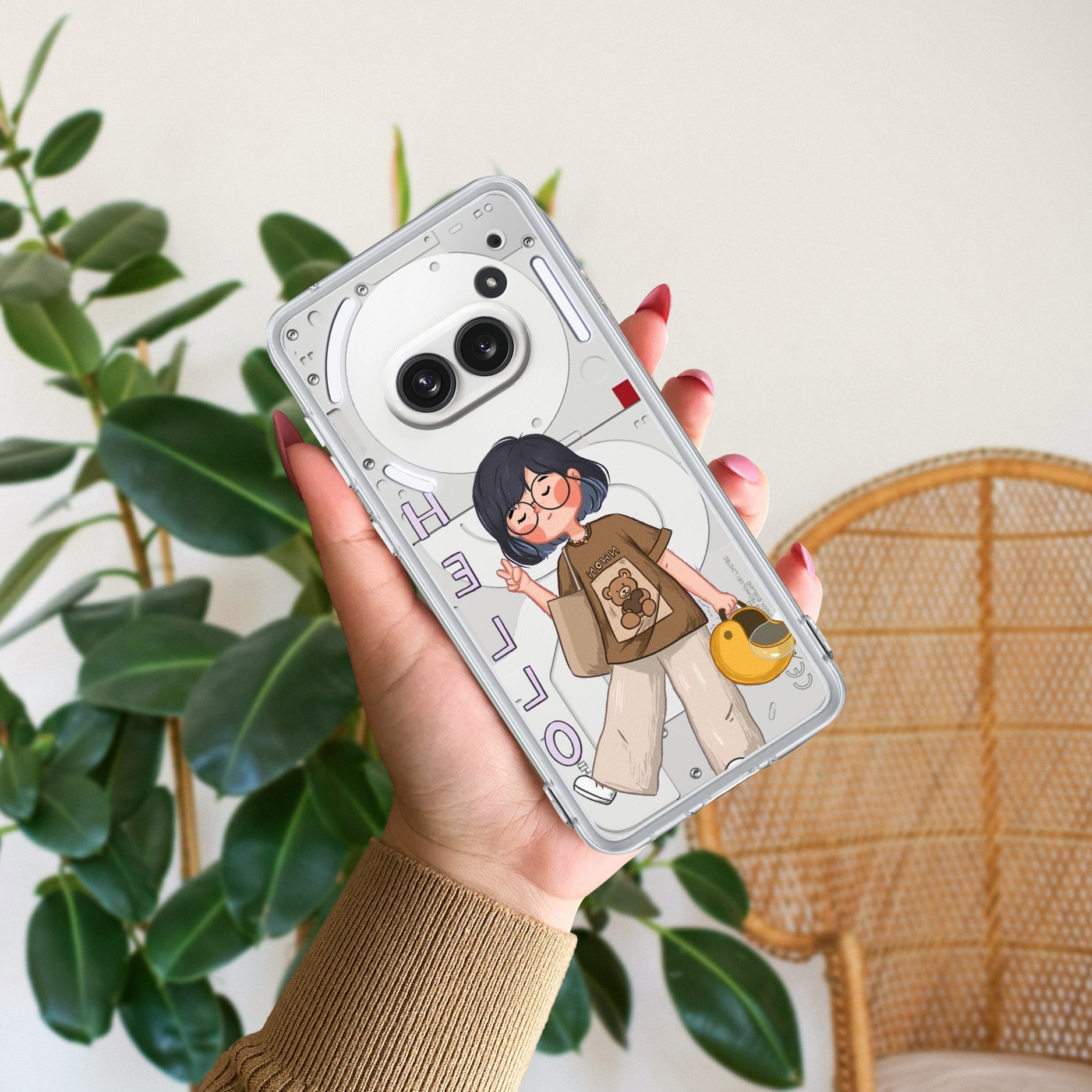Hello Honey Transparent Silicon Case For Nothing Phone 2a 5G