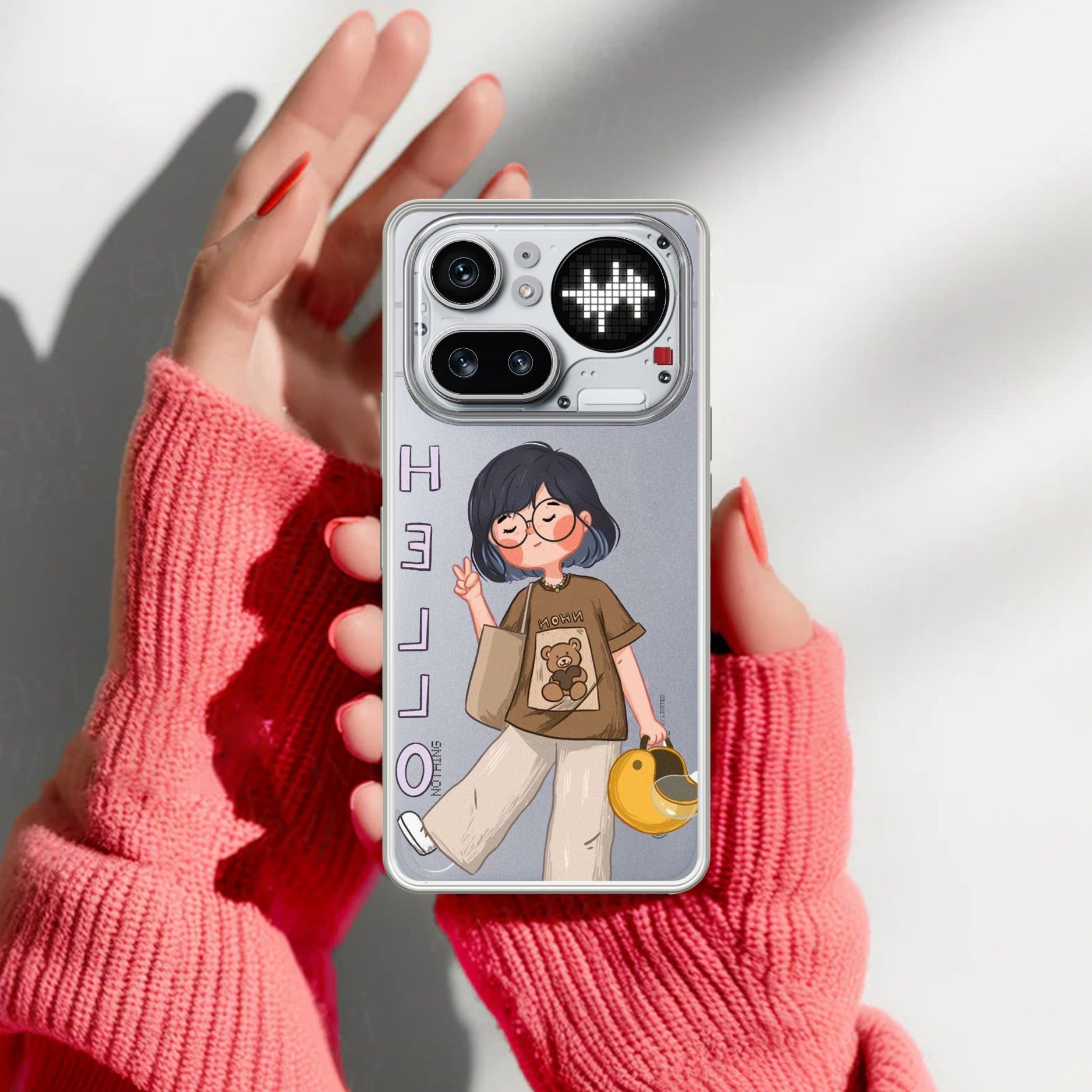 Hello Honey Transparent Silicon Case For Nothing Phone 4A Pro 5G