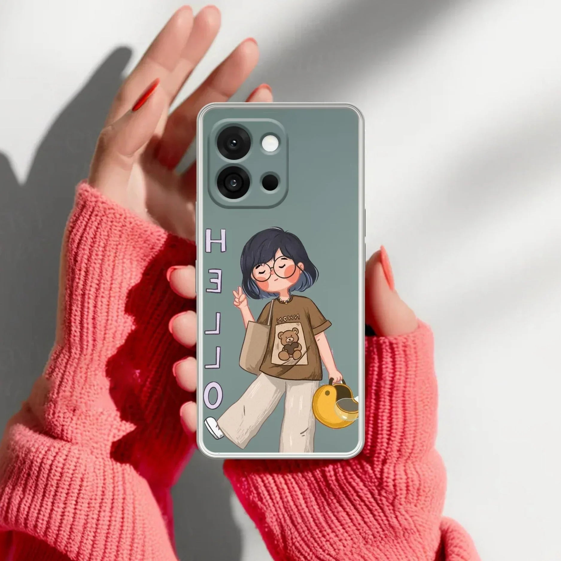 Hello Honey Transparent Silicon Case For OnePlus