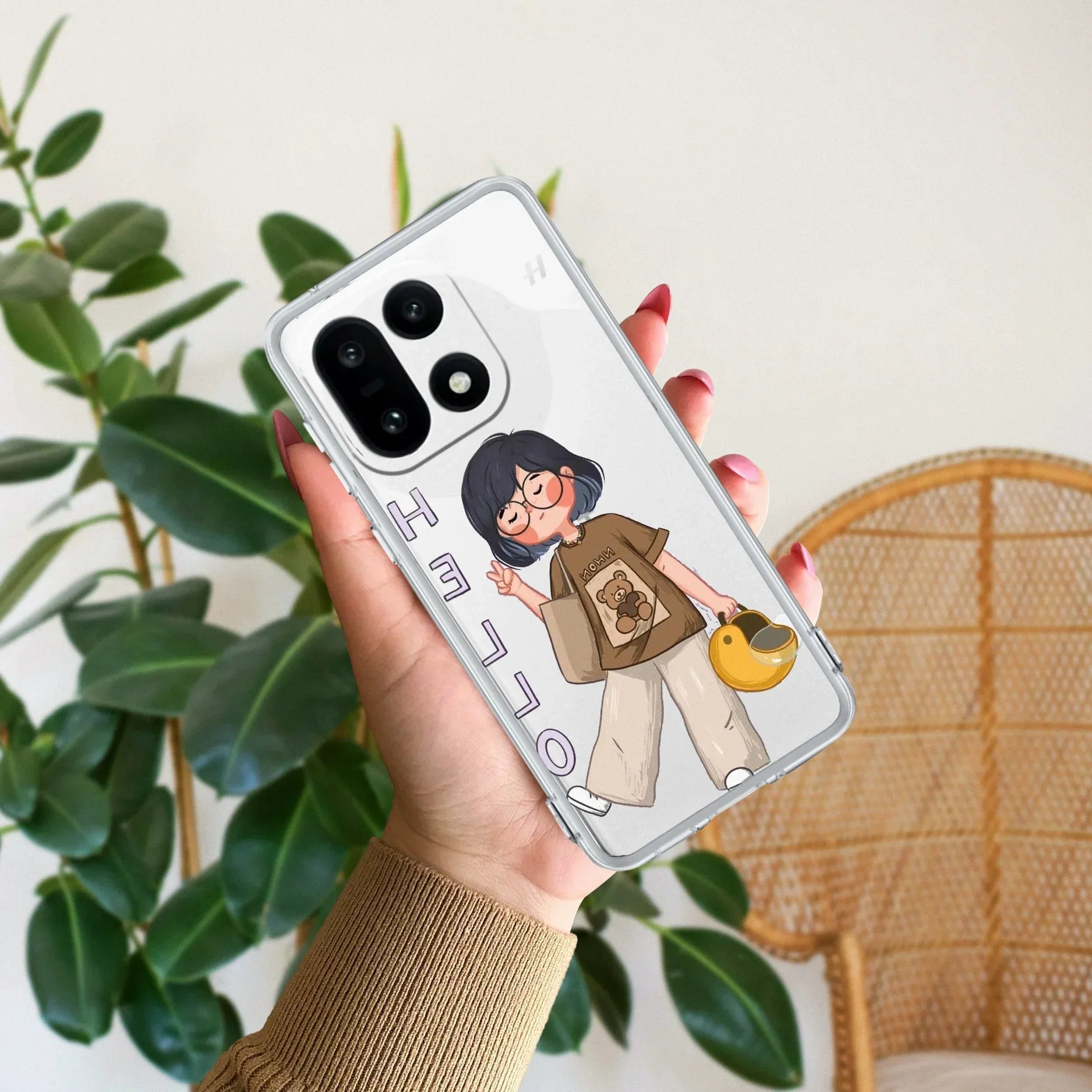 Hello Honey Transparent Silicon Case For OnePlus