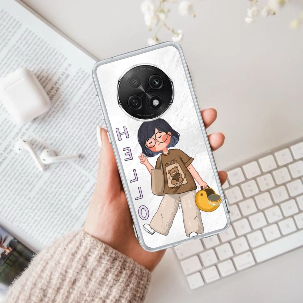 Hello Honey Transparent Silicon Case For Oppo