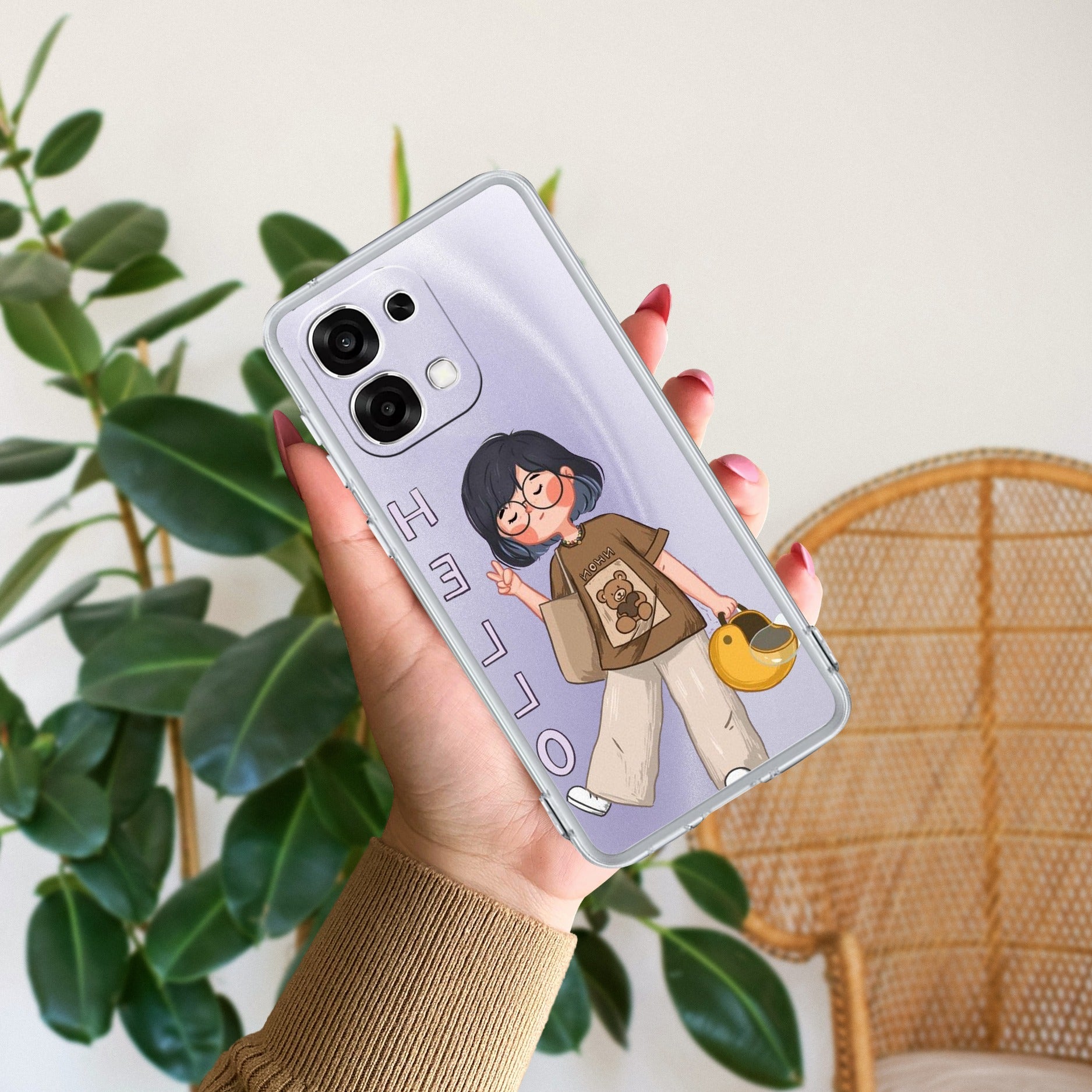 Hello Honey Transparent Silicon Case For Oppo F33 5G