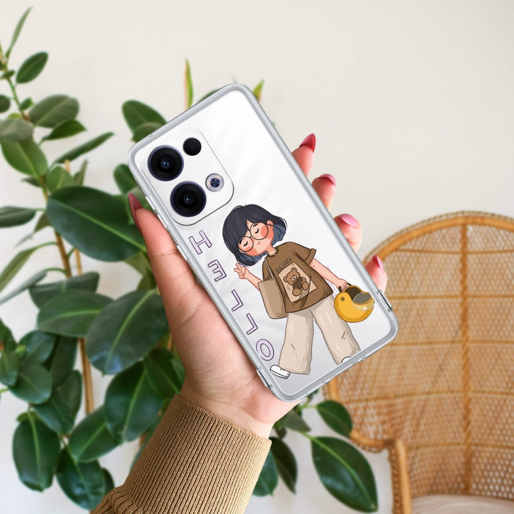 Hello Honey Transparent Silicon Case For Oppo