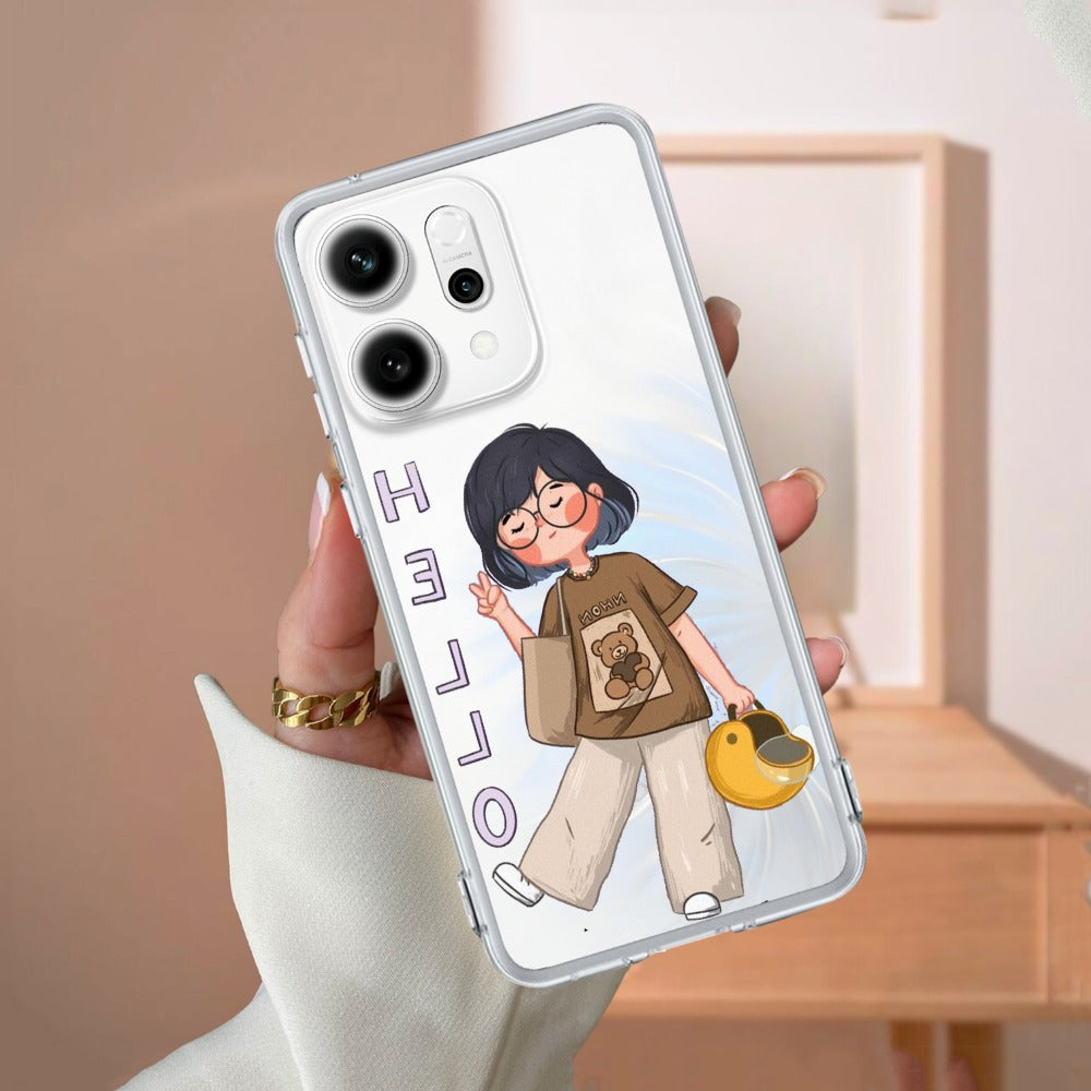 Hello Honey Transparent Silicon Case For Oppo