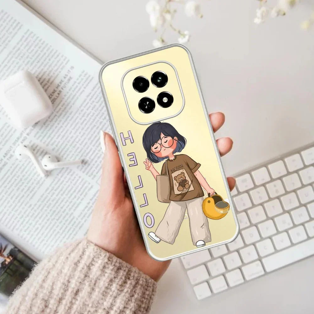 Hello Honey Transparent Silicon Case For Realme 12 Pro Plus 5G