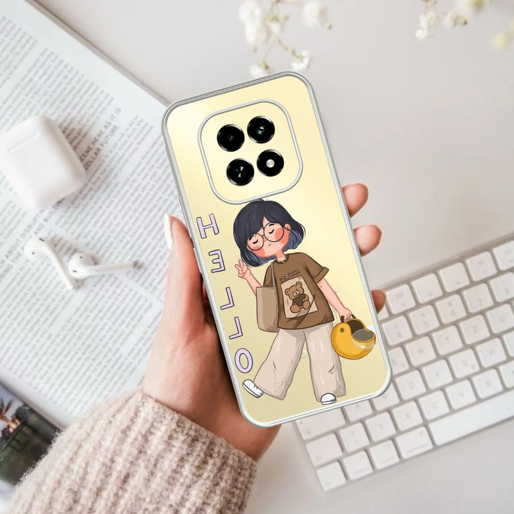 Hello Honey Transparent Silicon Case For Oppo