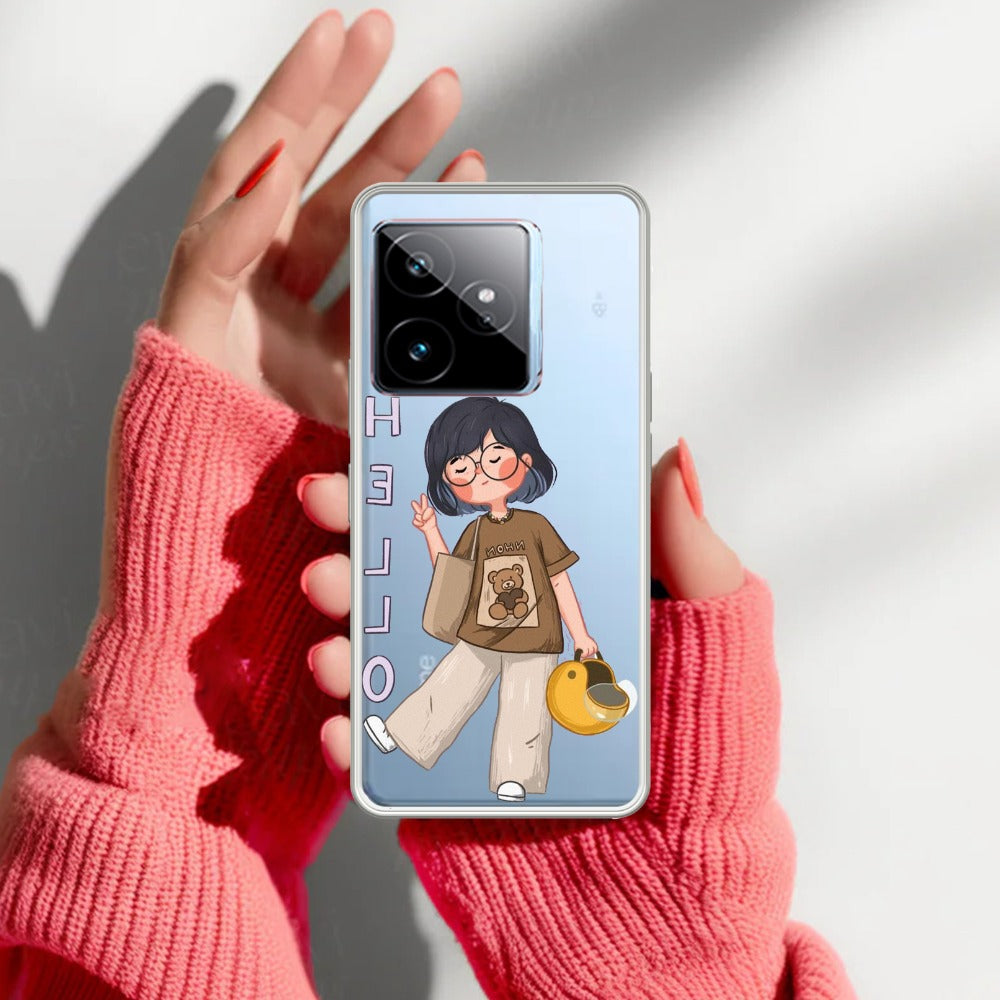 Hello Honey Transparent Silicon Case For Realme/Narzo
