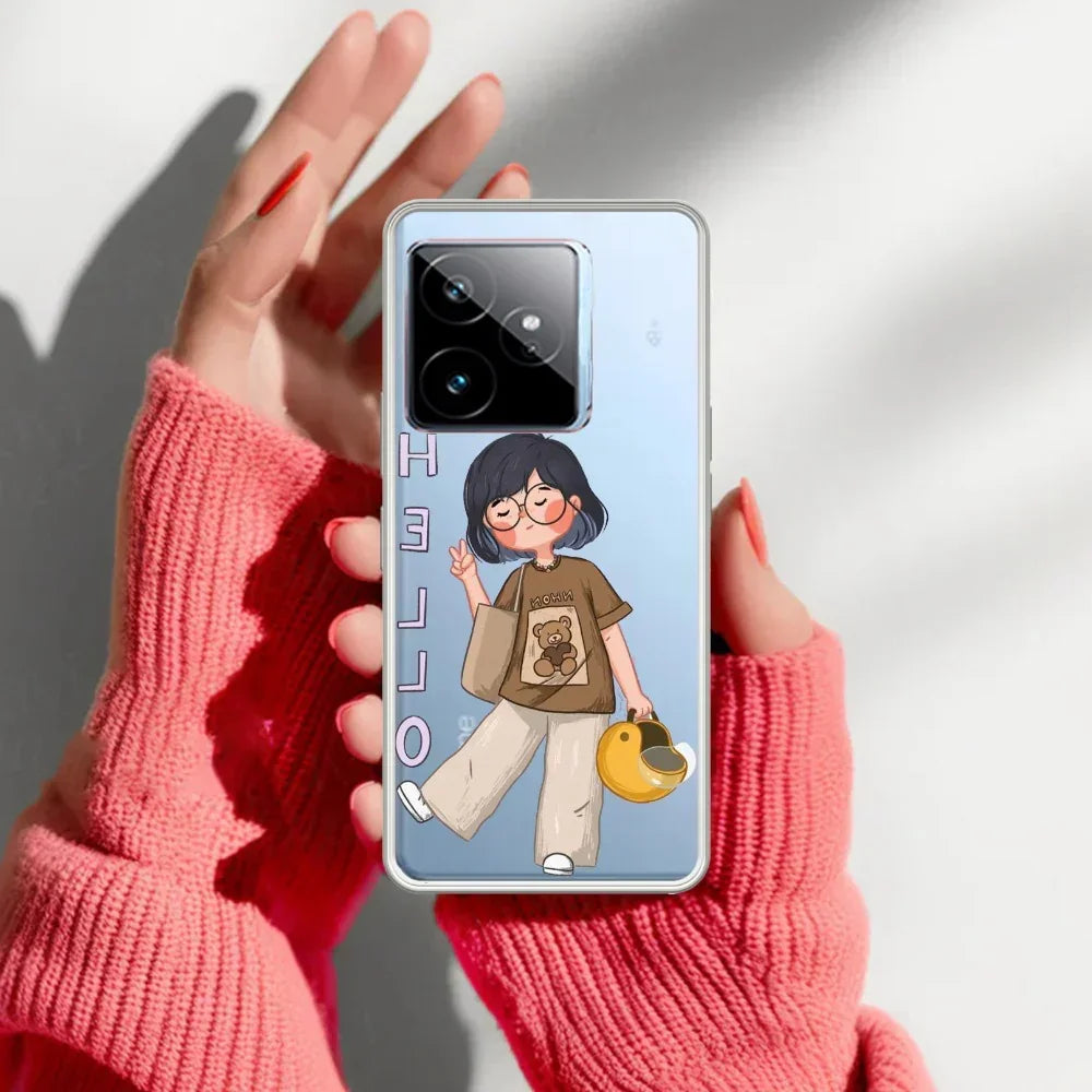 Hello Honey Transparent Silicon Case For Realme GT 7 5G
