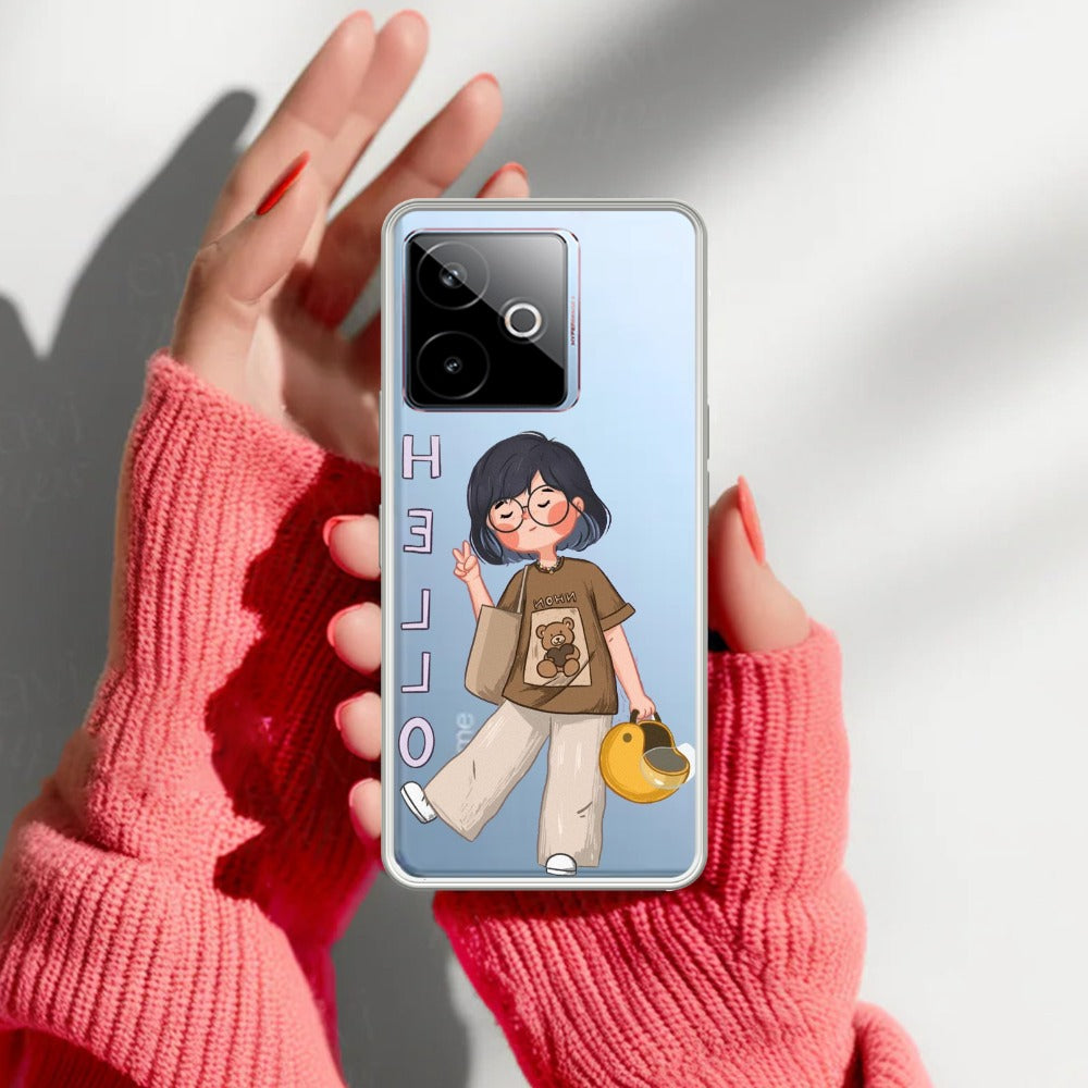 Hello Honey Transparent Silicon Case For Realme/Narzo
