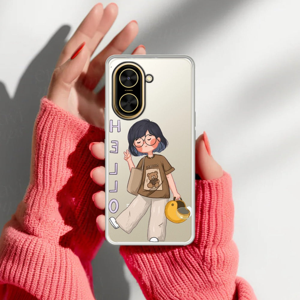 Hello Honey Transparent Silicon Case For Redmi/Xiaomi