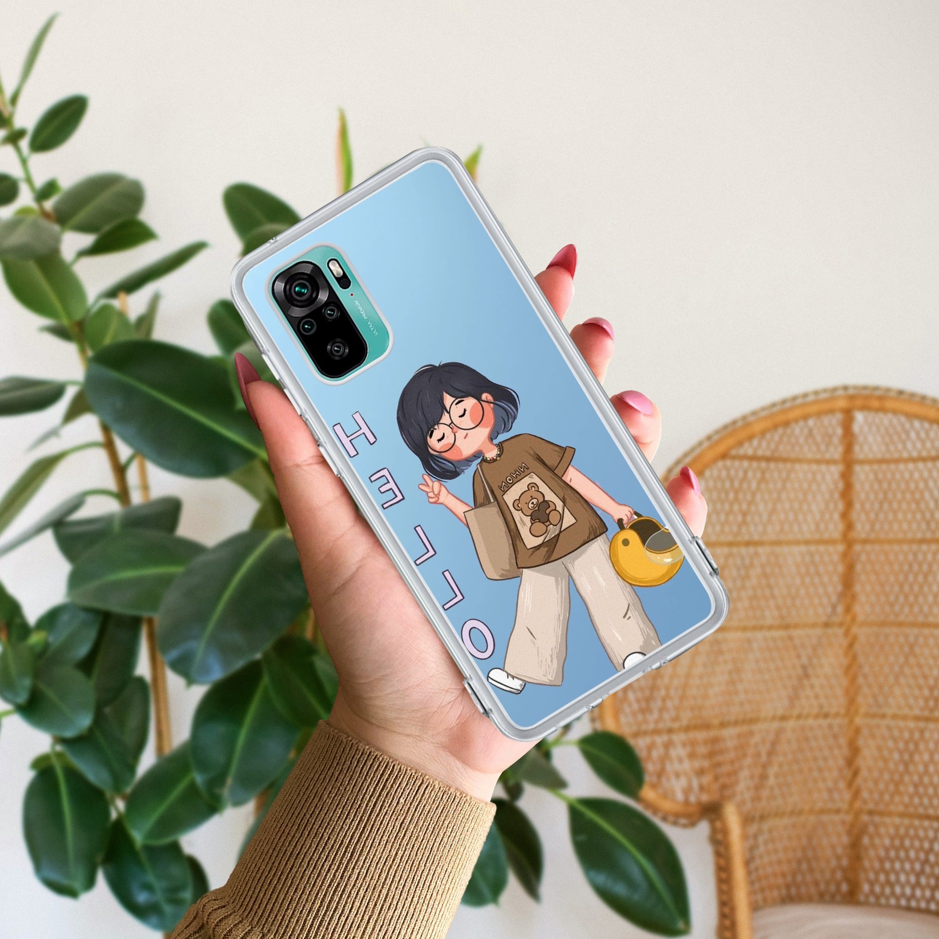 Hello Honey Transparent Silicon Case For Redmi Note 10 / 10S