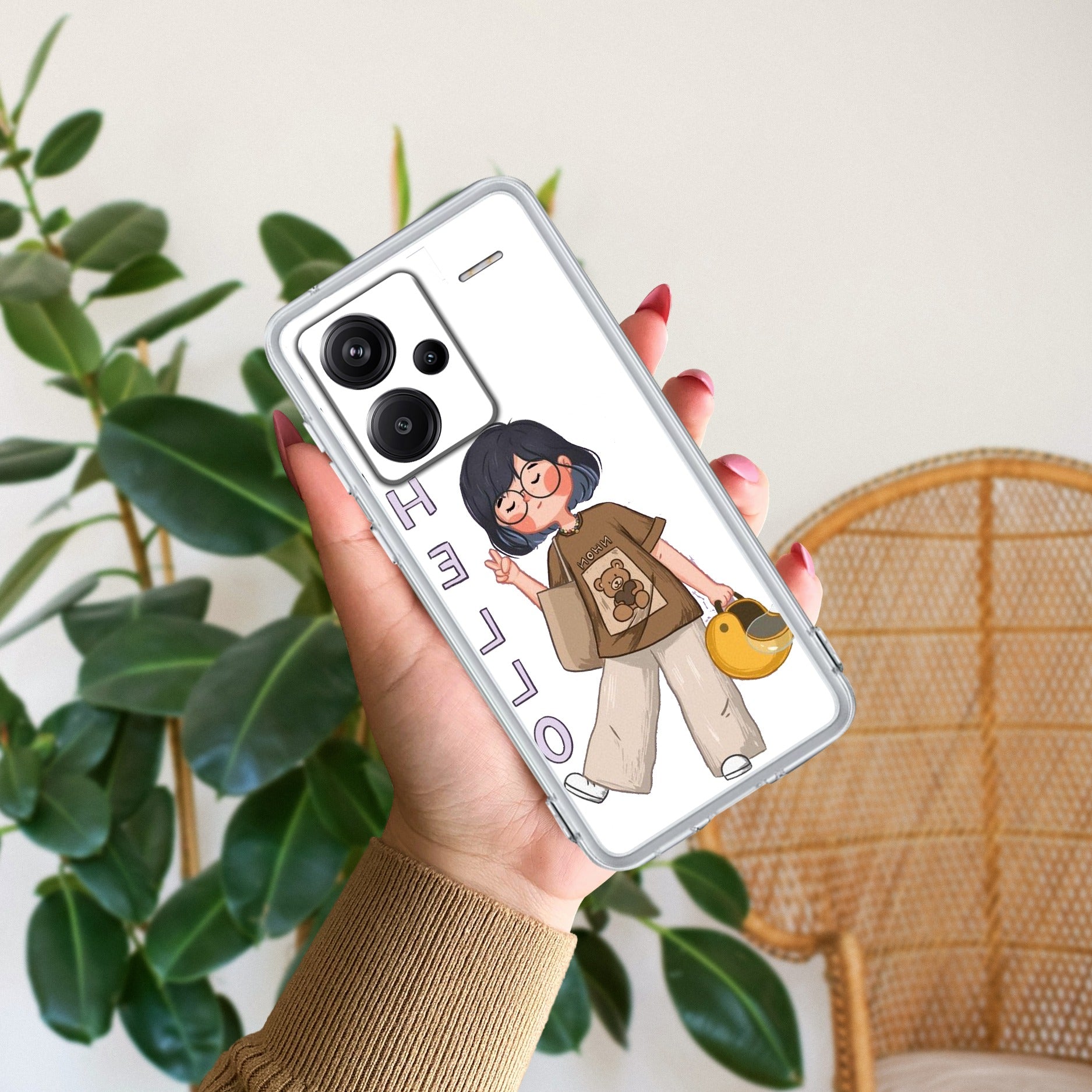 Hello Honey Transparent Silicon Case For Redmi Note 13 Pro Plus 5G