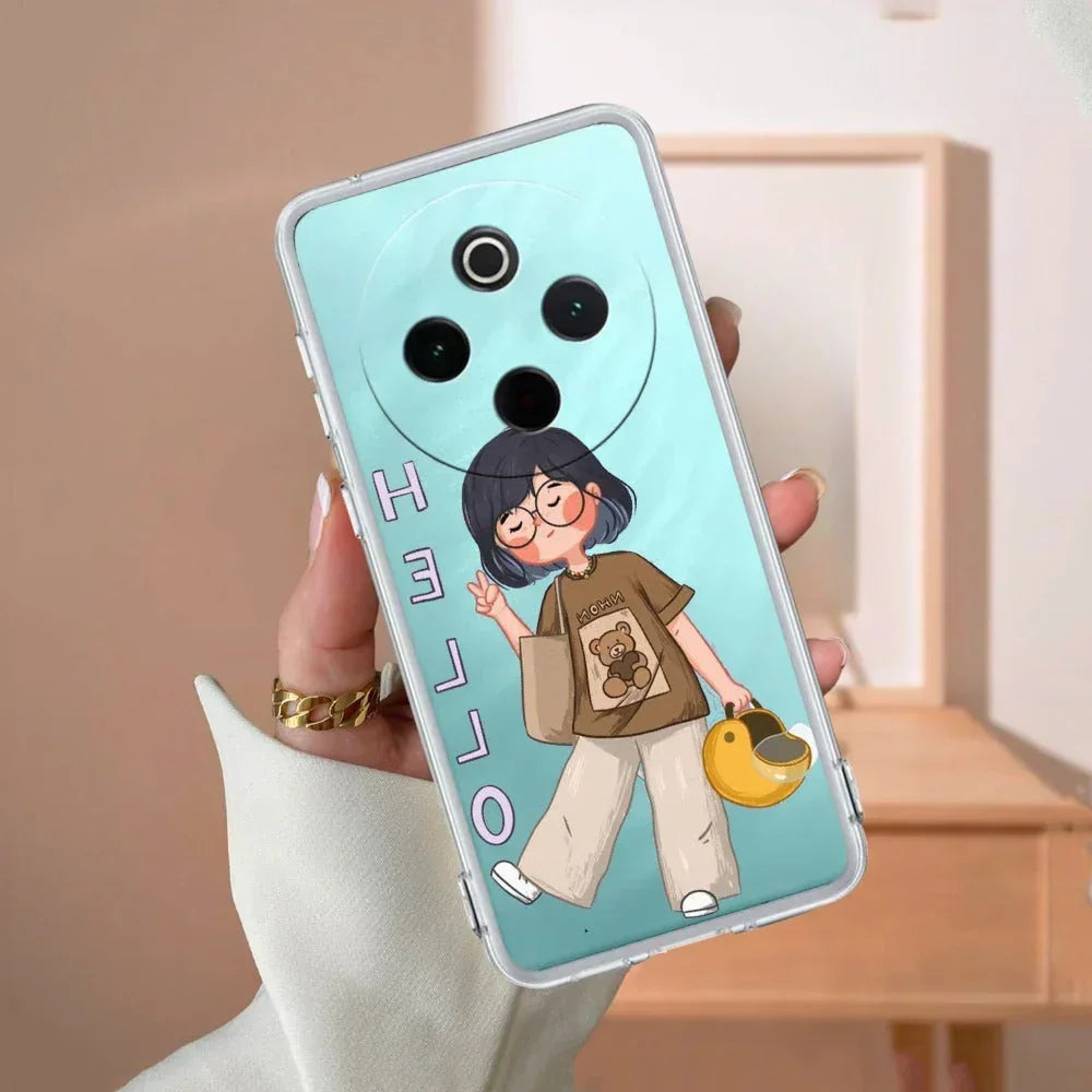 Hello Honey Transparent Silicon Case For Vivo Y18 / Y18i