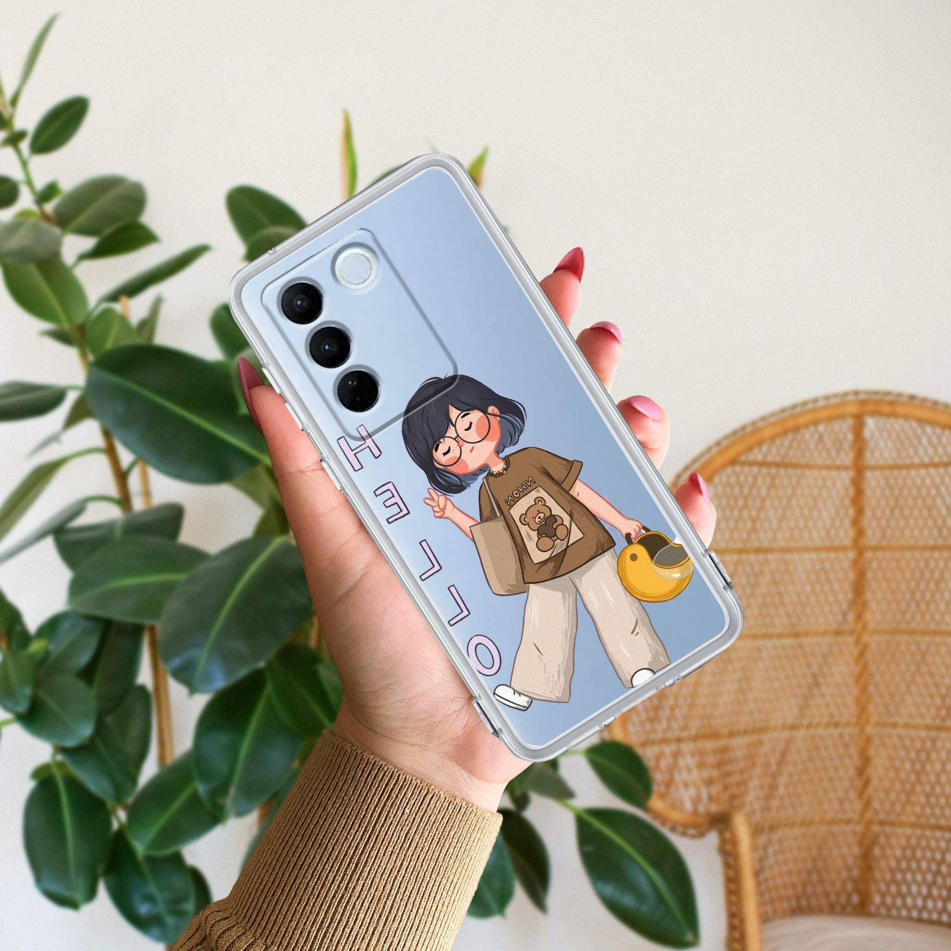 Hello Honey Transparent Silicon Case For Vivo Y33s / Vivo Y33T