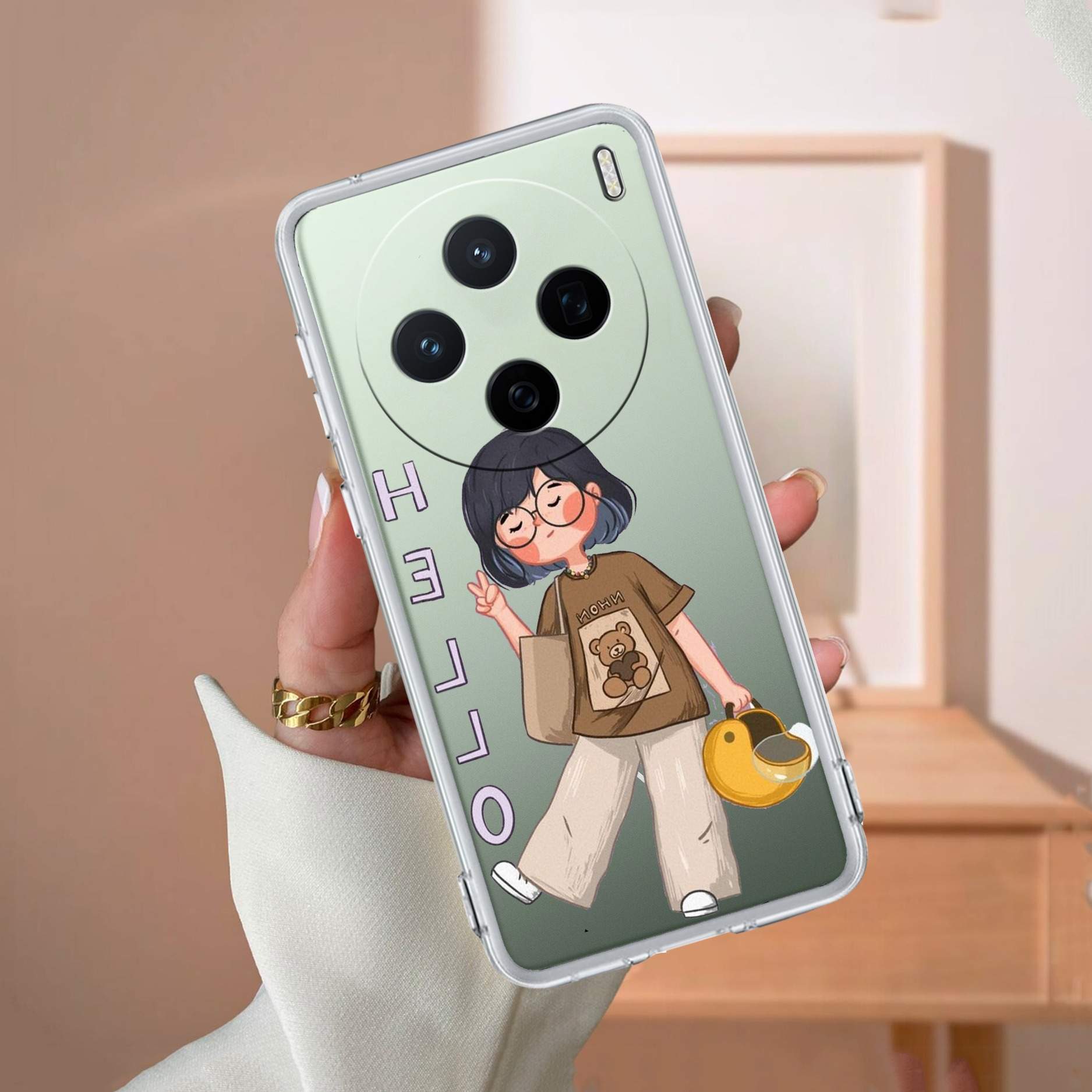 Hello Honey Transparent Silicon Case For Vivo V25