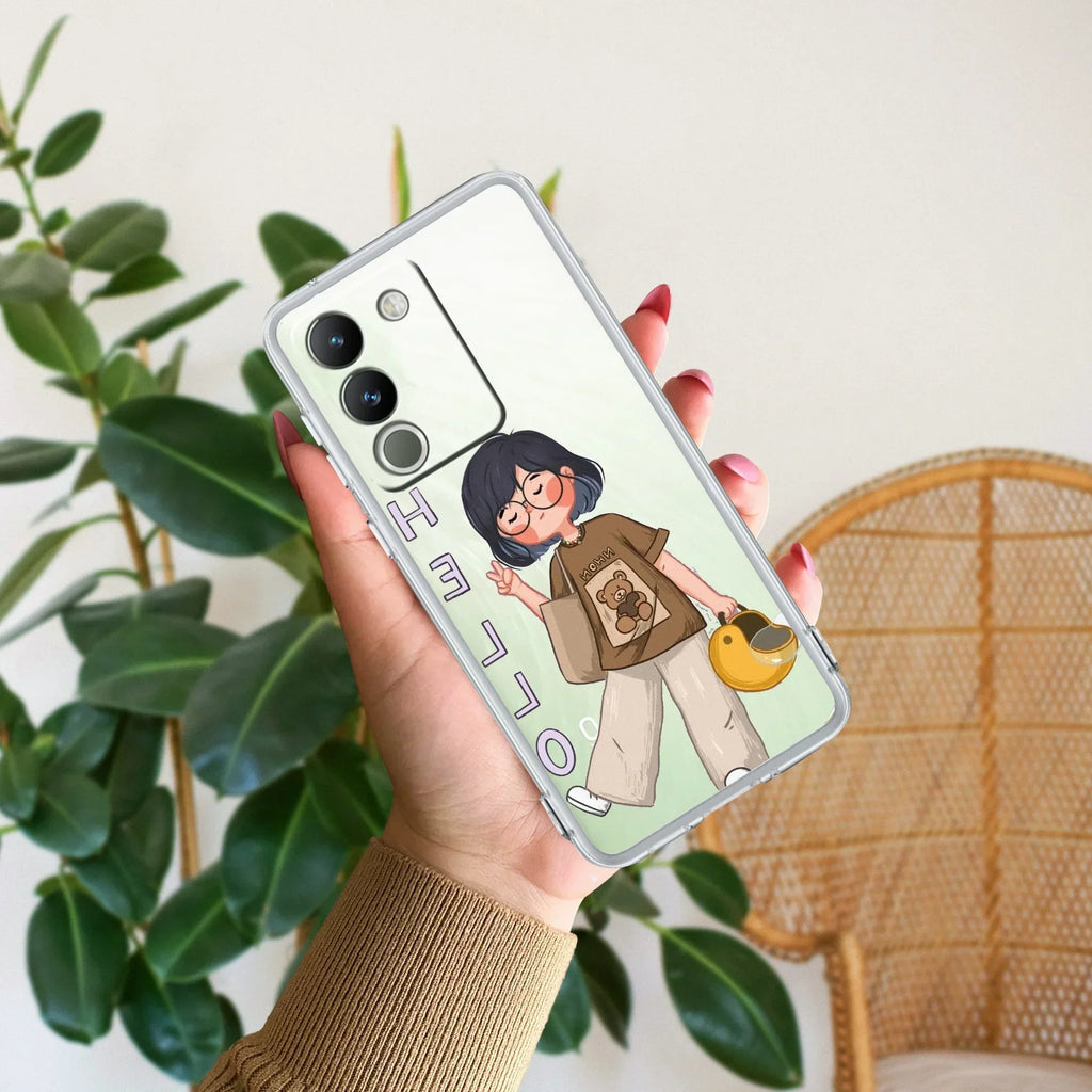 Hello Honey Transparent Silicon Case For Vivo T4 Ultra 5G
