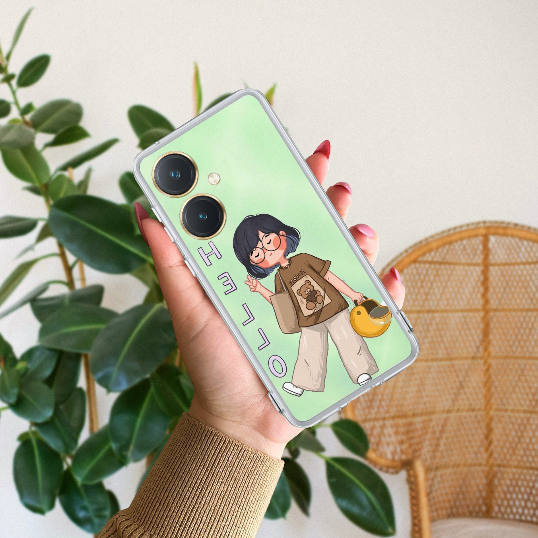 Hello Honey Transparent Silicon Case For Vivo Y27 4G