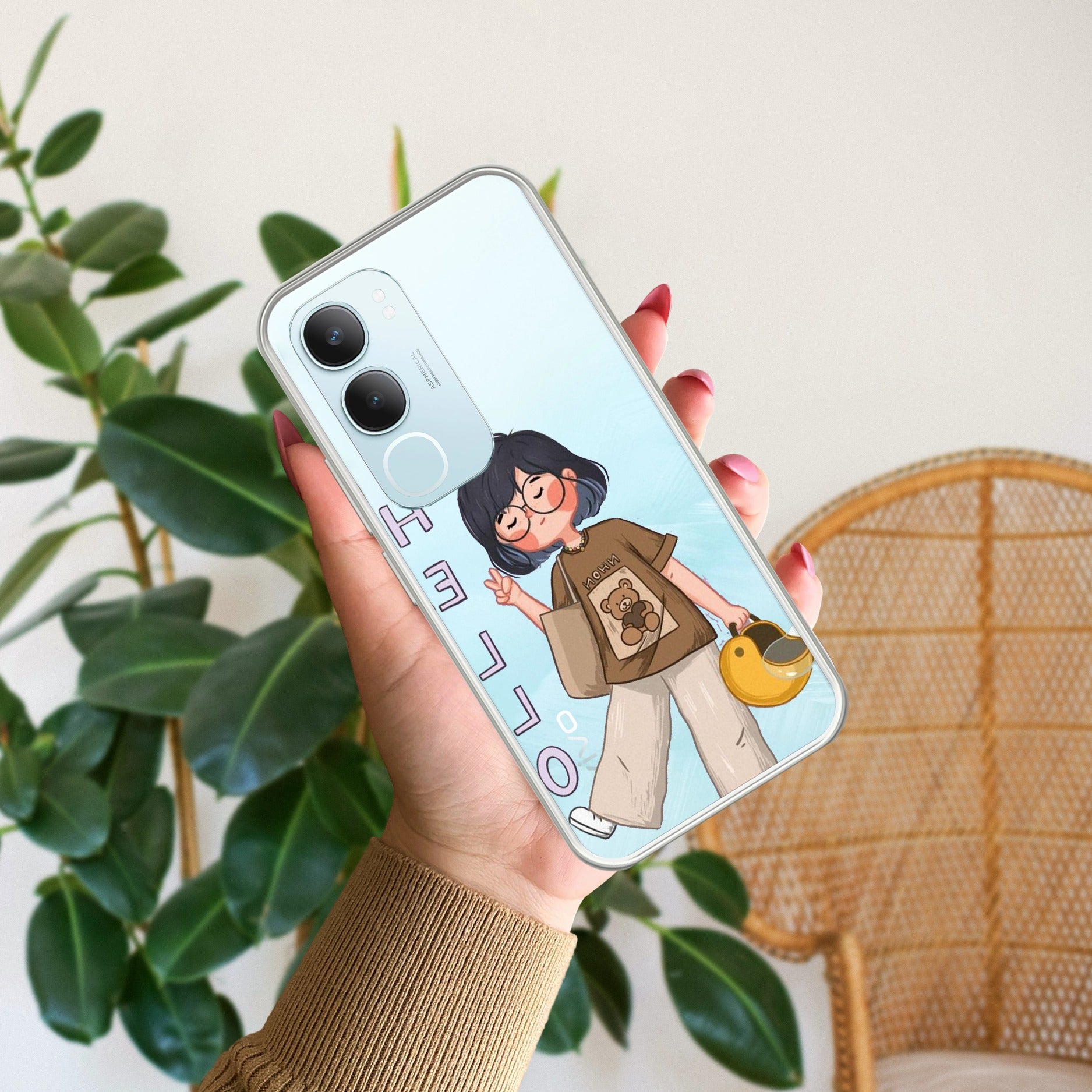 Hello Honey Transparent Silicon Case For Vivo Y29 5G