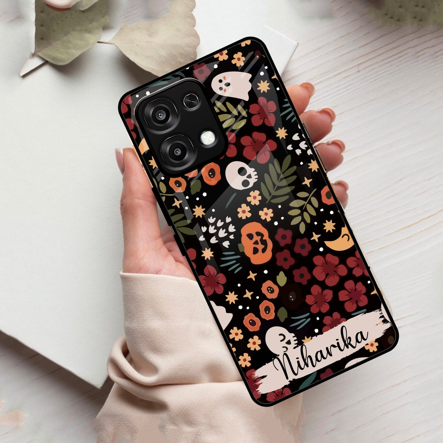 Hellowean Customize Glass Case Cover For Oppo