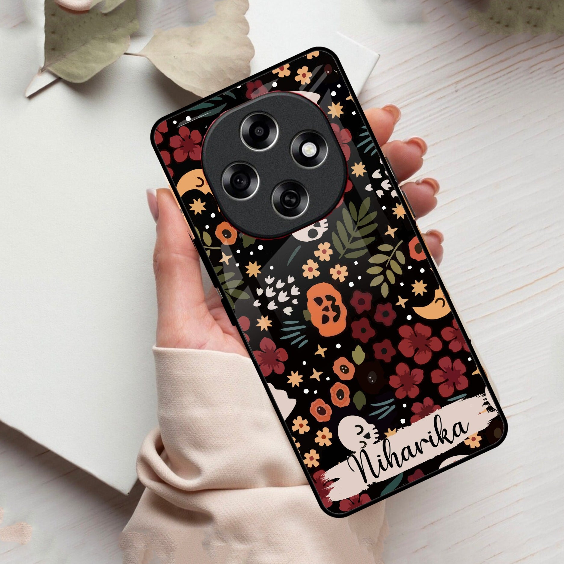 Hellowean Customize Glass Case Cover For Oppo