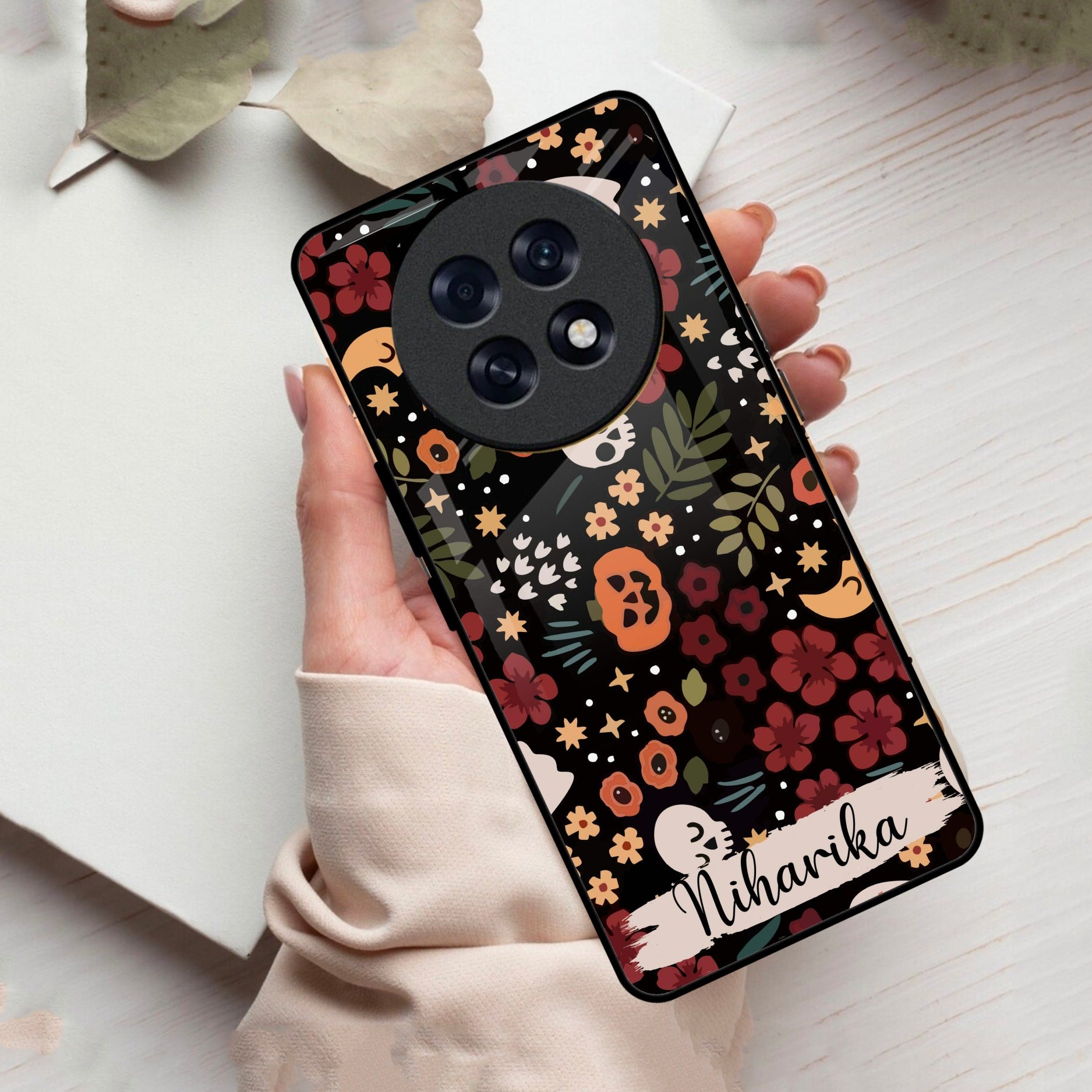 Hellowean Customize Glass Case Cover For Oppo