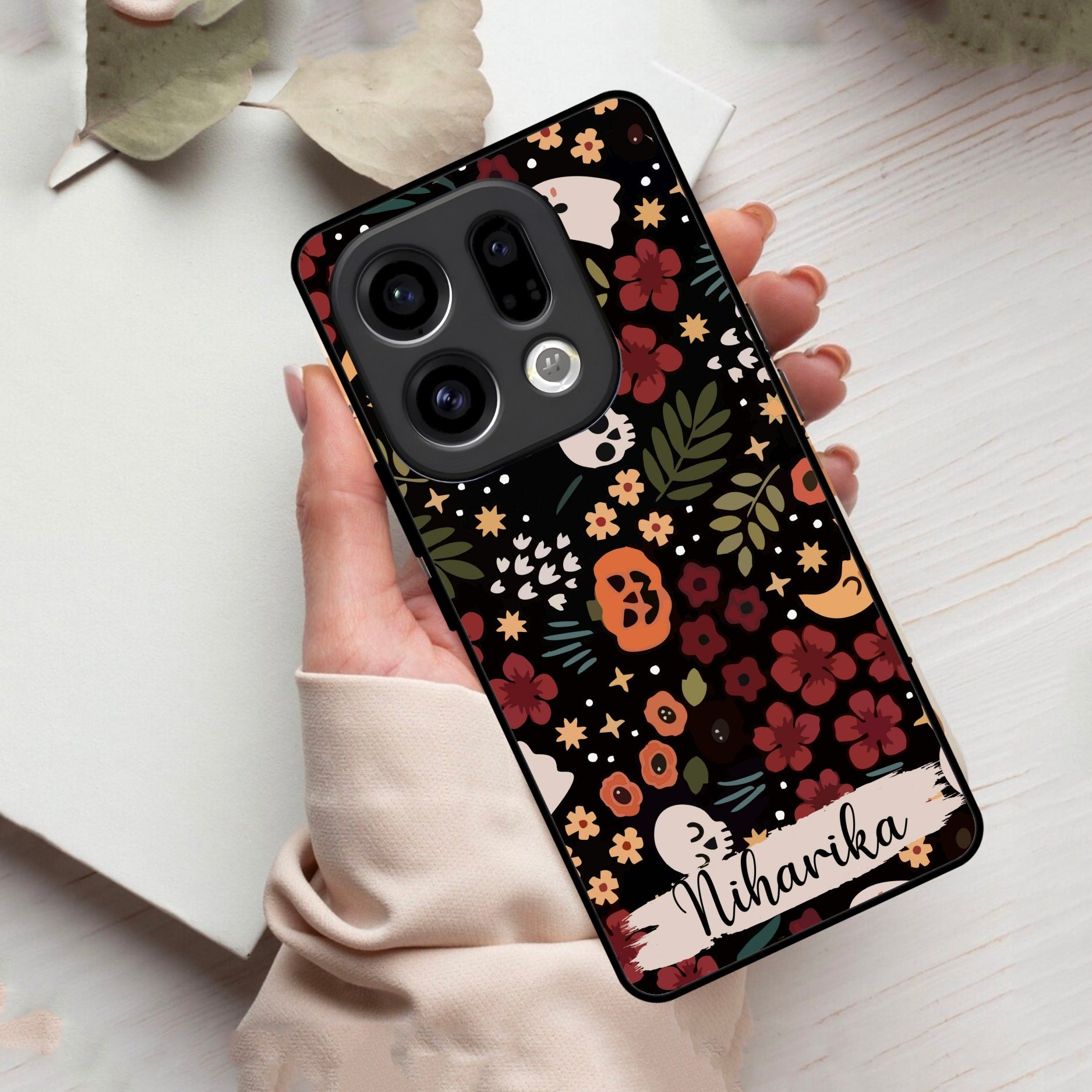 Hellowean Customize Glass Case Cover For Oppo