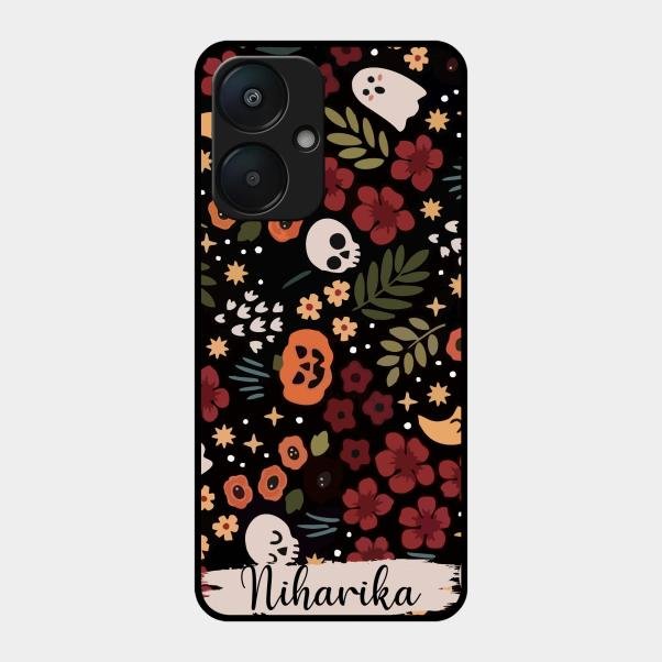 Hellowean Customize Glass Case Cover For Redmi 13C 5G