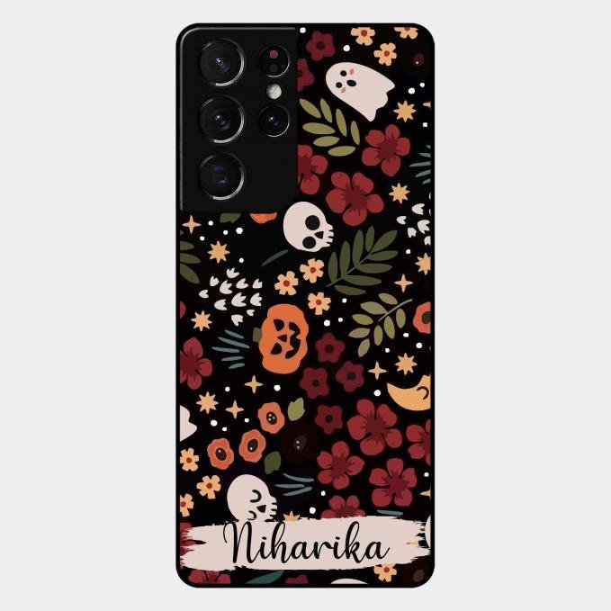 Hellowean Customize Glass Case Cover For Samsung Galaxy S21 Ultra