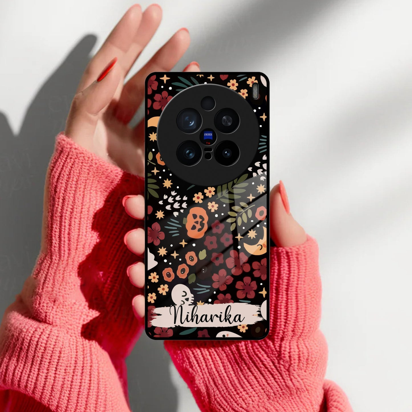 Hellowean Customize Glass Case Cover For Vivo