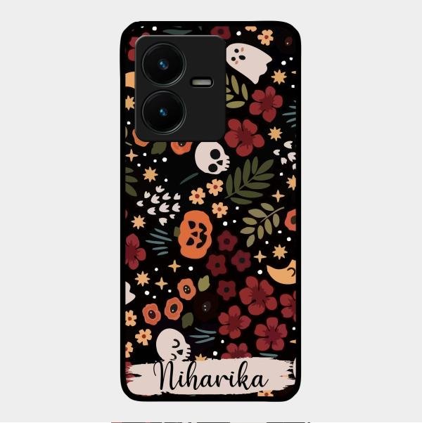 Hellowean Customize Glass Case Cover For Vivo Y22