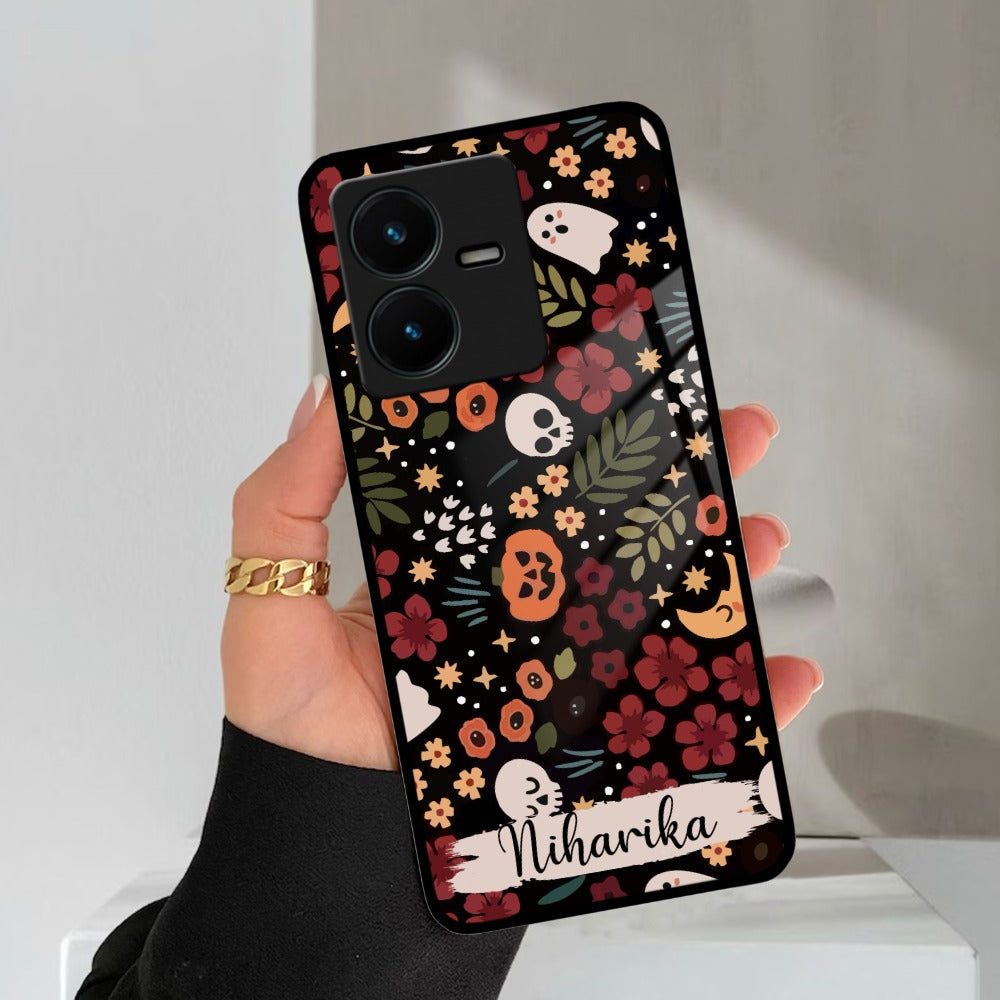 Hellowean Customize Glass Case Cover For Vivo